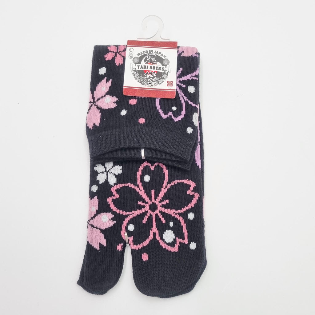 Chaussettes Japonaises Tabi - Motif Sakura Taille Eu34-40 - par lot de 6 paires