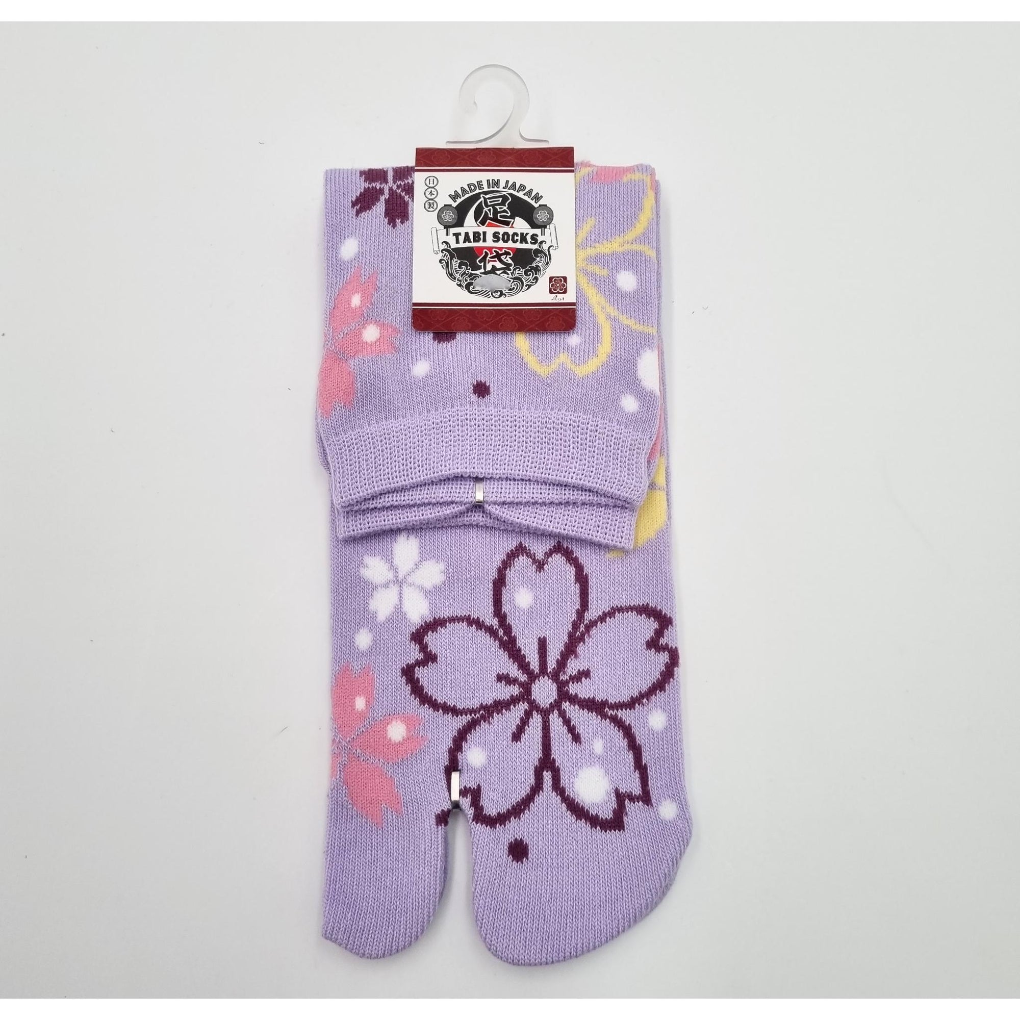 Chaussettes Japonaises Tabi - Motif Sakura Taille Eu34-40 - par lot de 6 paires