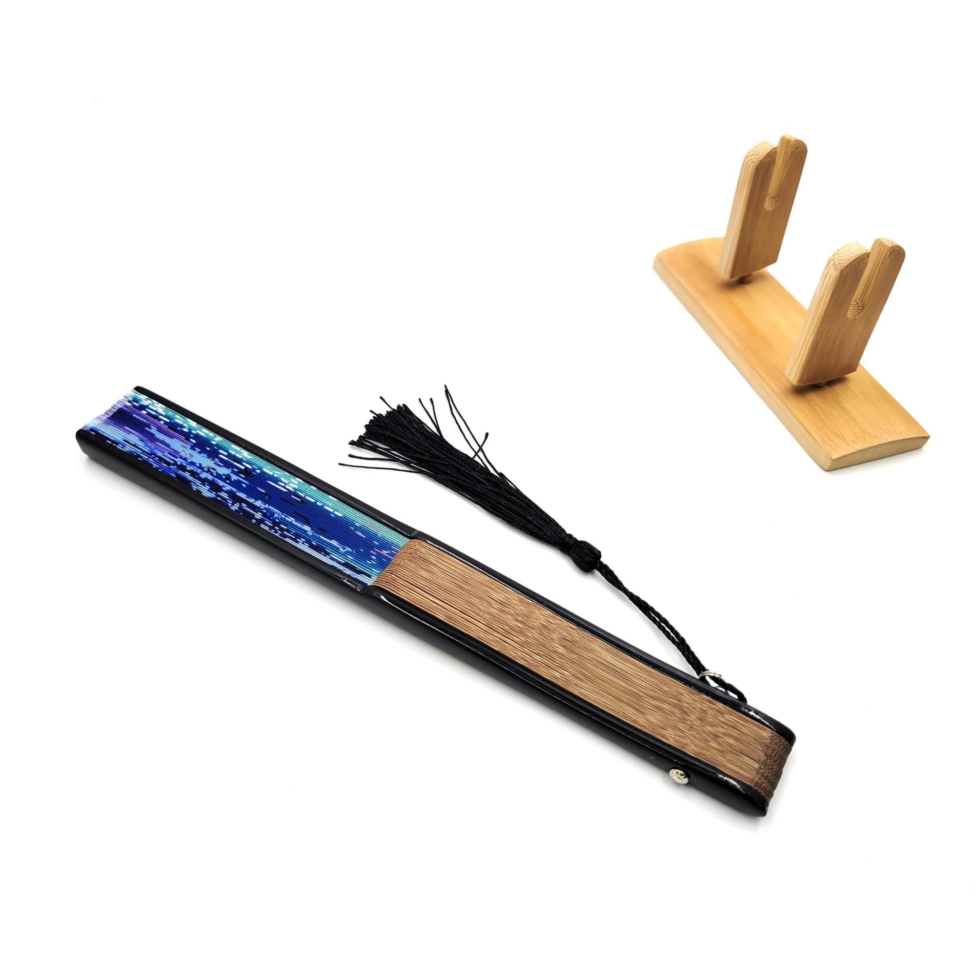 Eventails de luxe avec motifs MONT FUJI SAKURA Lot de 3