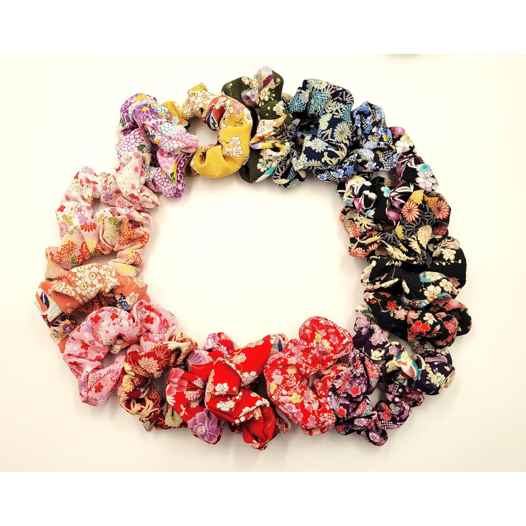 Chouchou en tissu chirimen Lot de 10