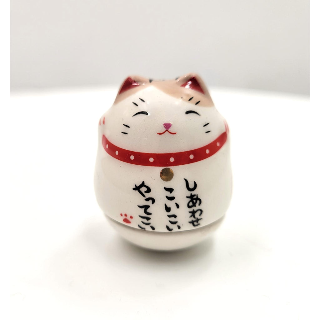 Figurine porte-bonheur culbuto MANEKINEKO en céramique