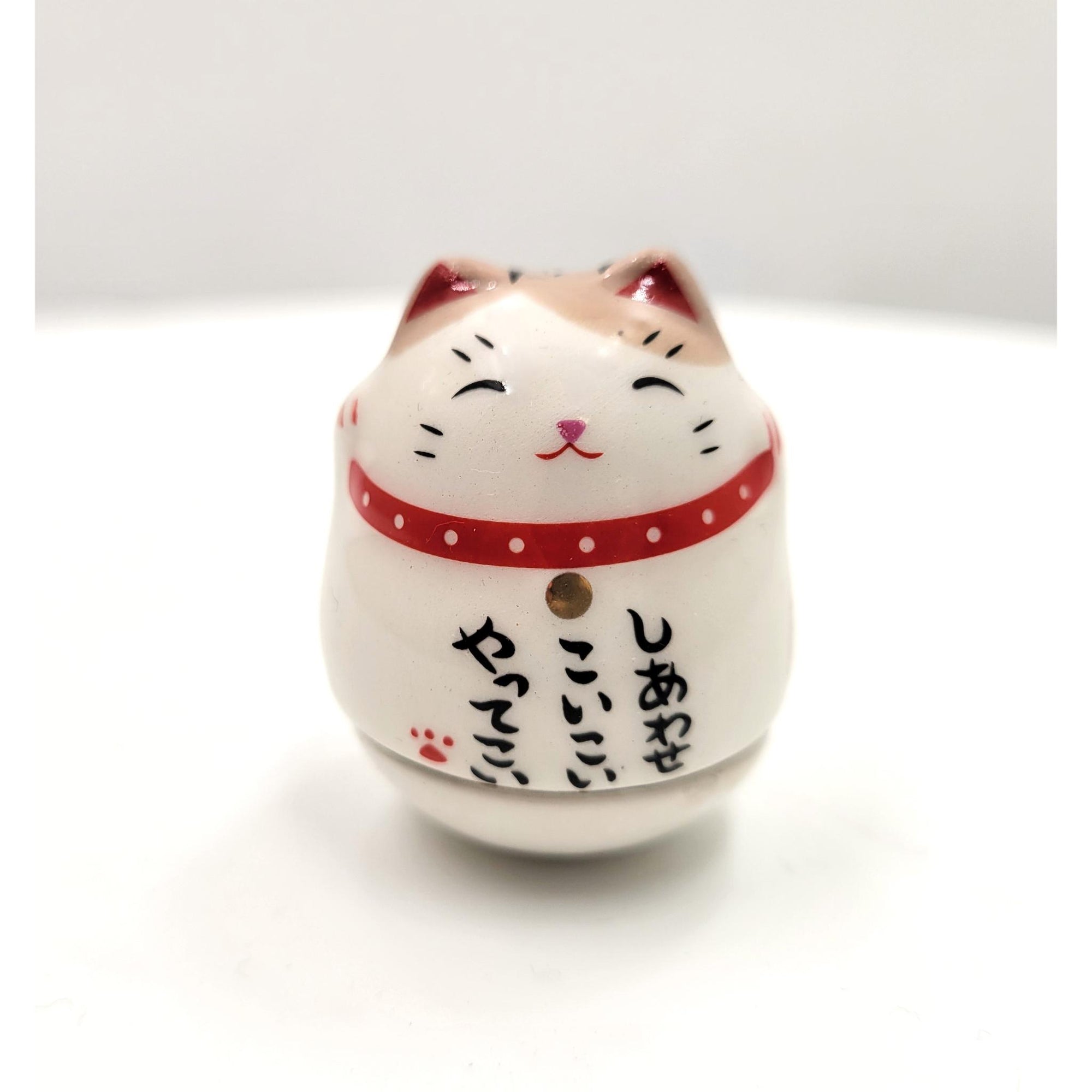 Figurine porte-bonheur culbuto MANEKINEKO en céramique