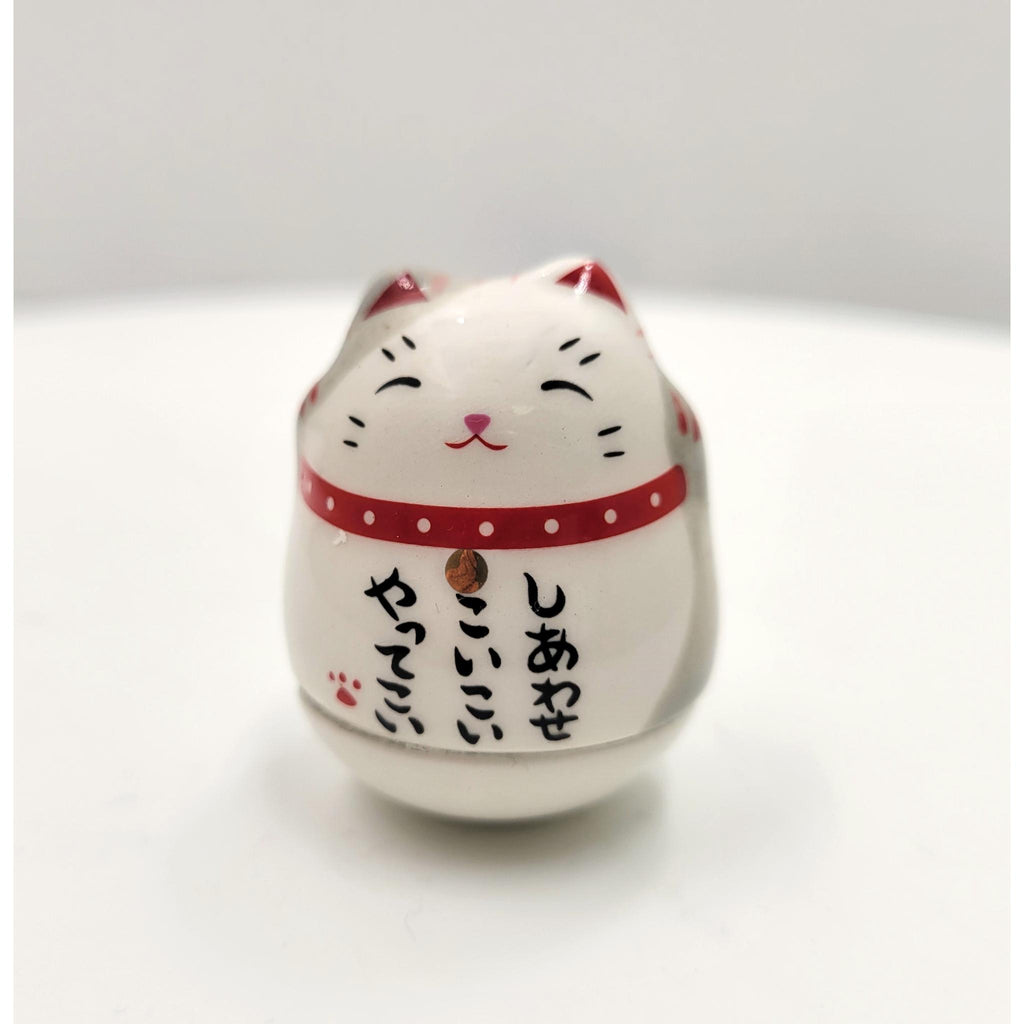 Figurine porte-bonheur culbuto MANEKINEKO en céramique
