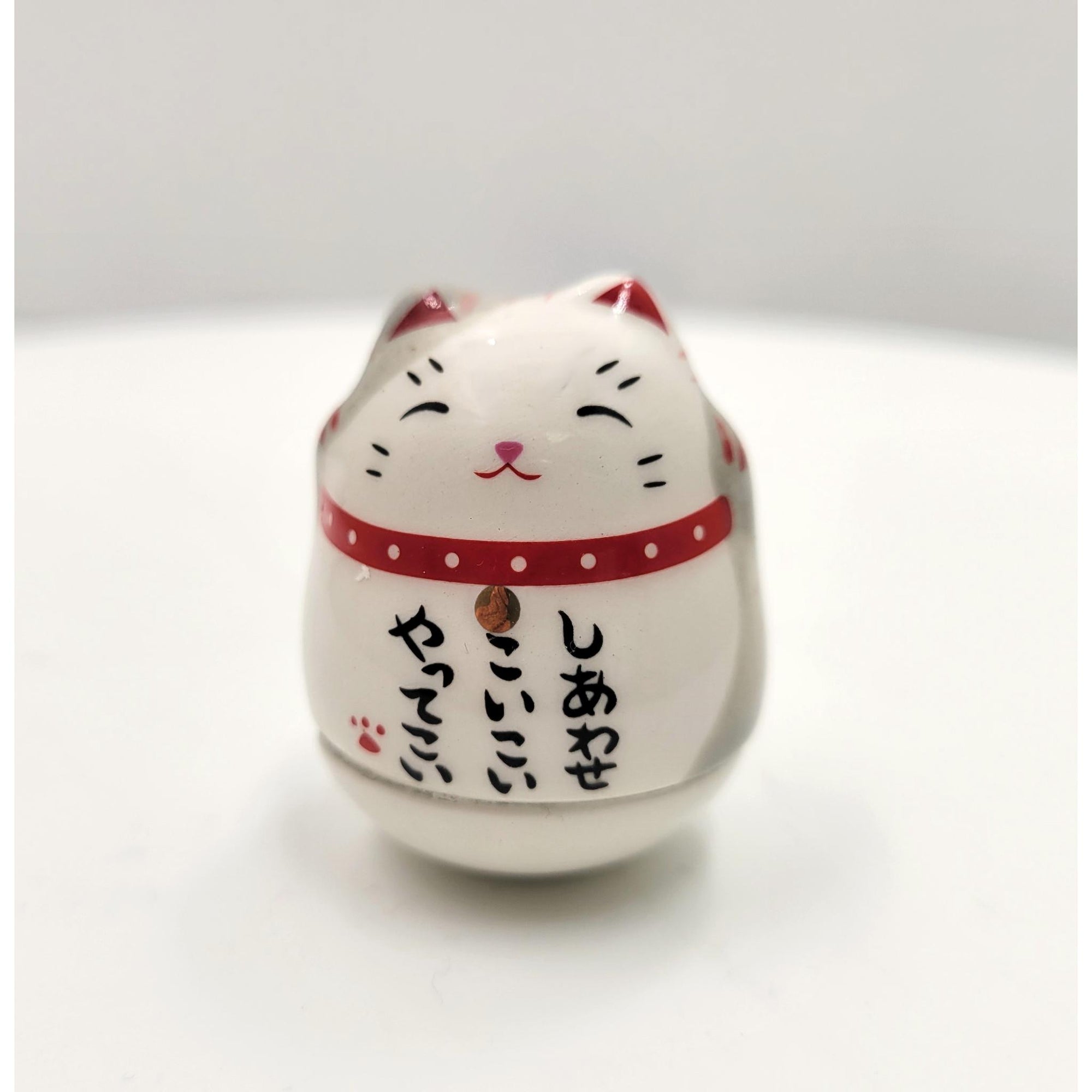 Figurine porte-bonheur culbuto MANEKINEKO en céramique