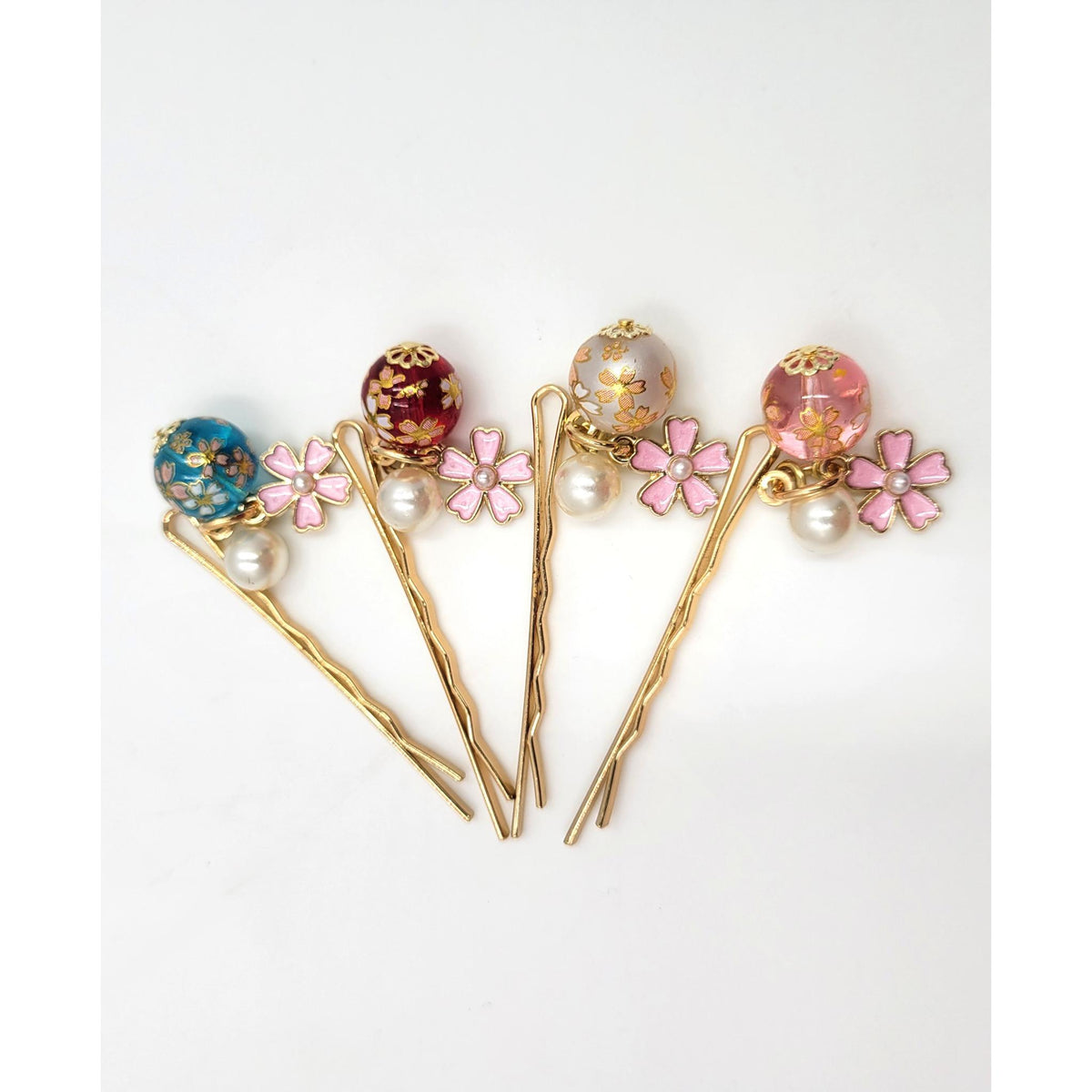 AOI Original – Petite Pince à Cheveux Japonaise Fleur de Sakura – Lot de 5