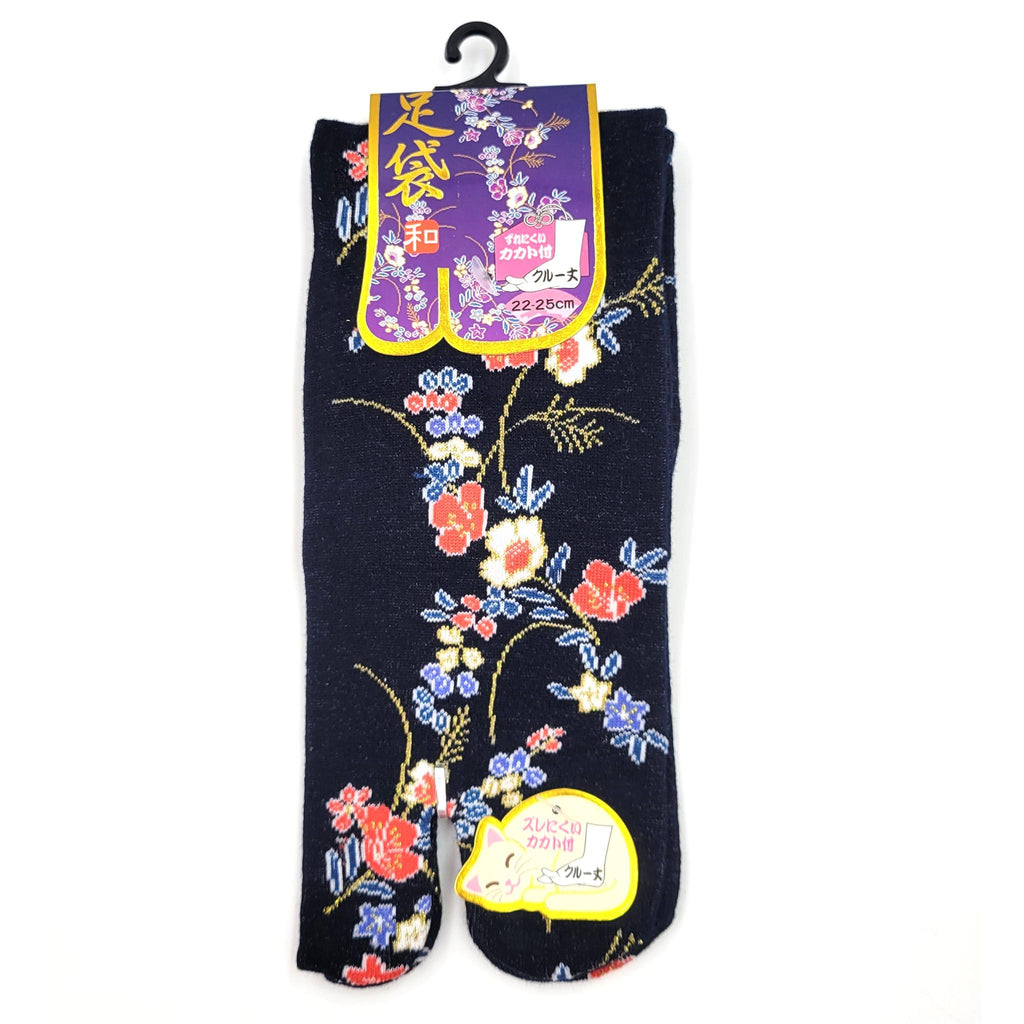Chaussettes Japonaises Tabi en coton - Fleurs de Printemps japonais