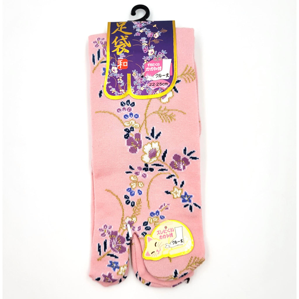 Chaussettes Japonaises Tabi en coton - Fleurs de Printemps japonais