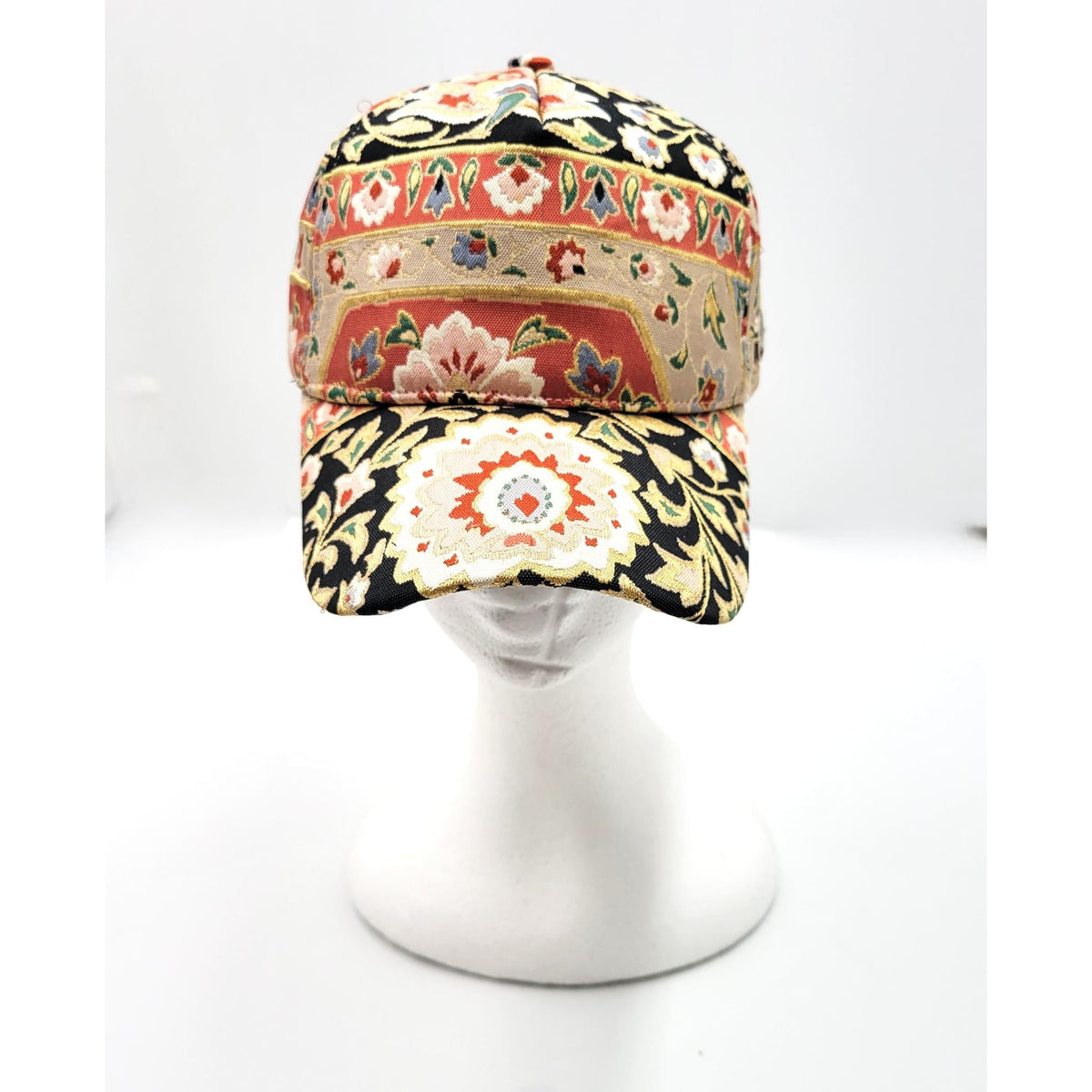 Obi Cap - Karakusa Botan - Floral Scrolls with Stylized Chrysanthemum