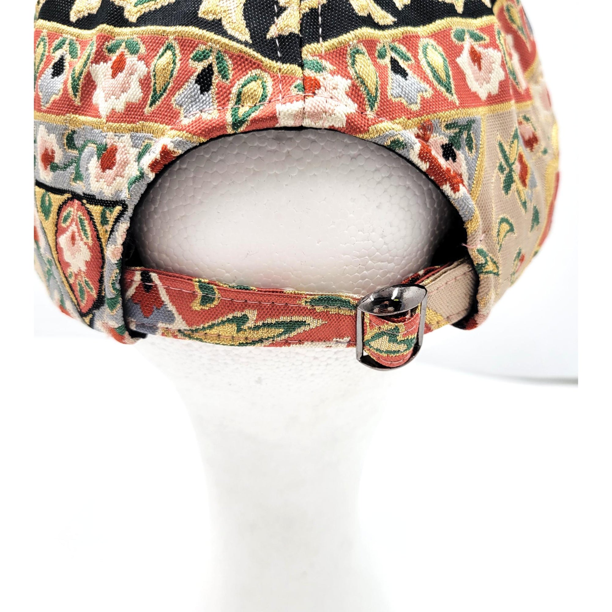 Obi Cap - Karakusa Botan - Floral Scrolls with Stylized Chrysanthemum
