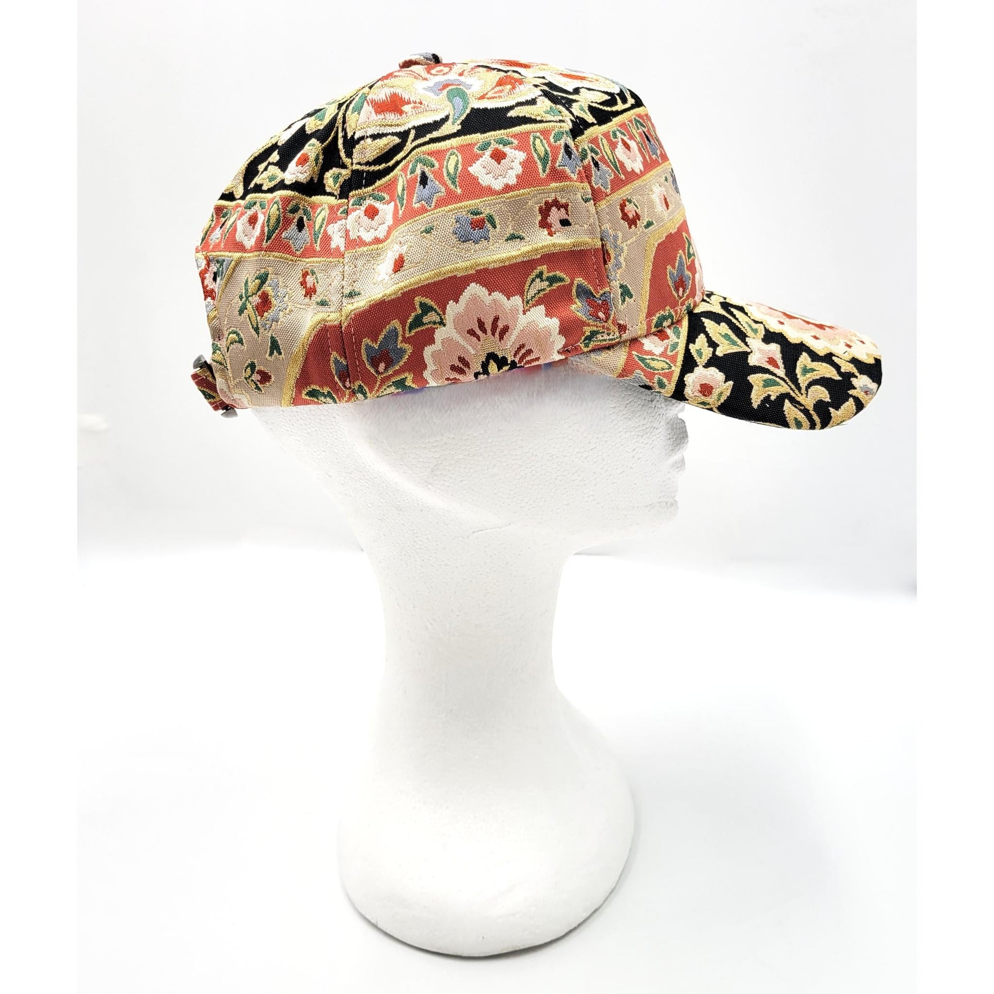 Obi Cap - Karakusa Botan - Floral Scrolls with Stylized Chrysanthemum