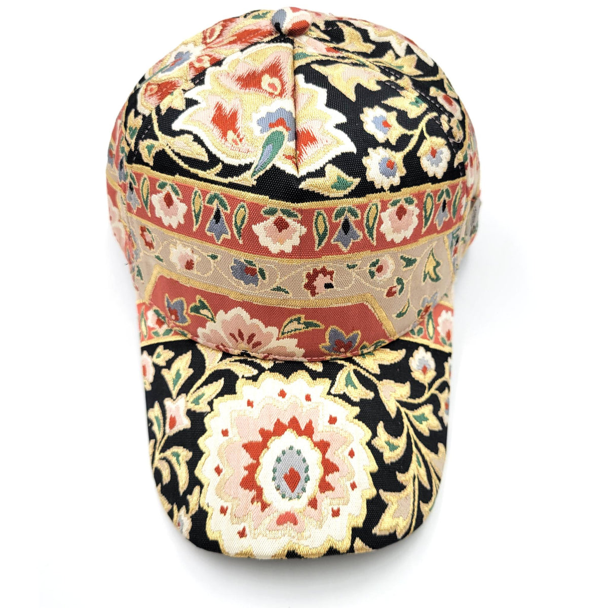 Obi Cap - Karakusa Botan - Floral Scrolls with Stylized Chrysanthemum