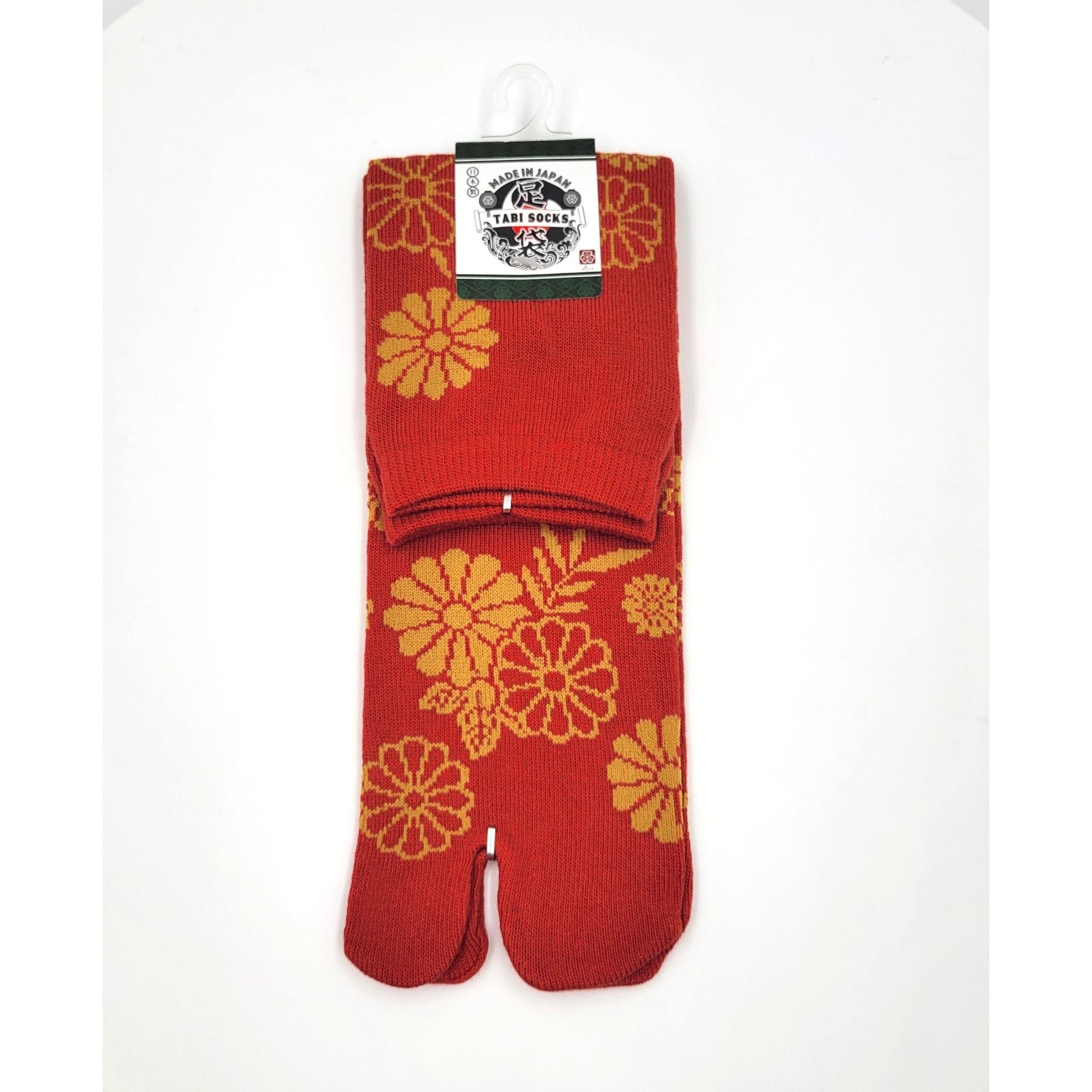 Chaussettes Japonaises Tabi - Motif Chrysanthème - Taille 40-45 -par lot de 6 paires