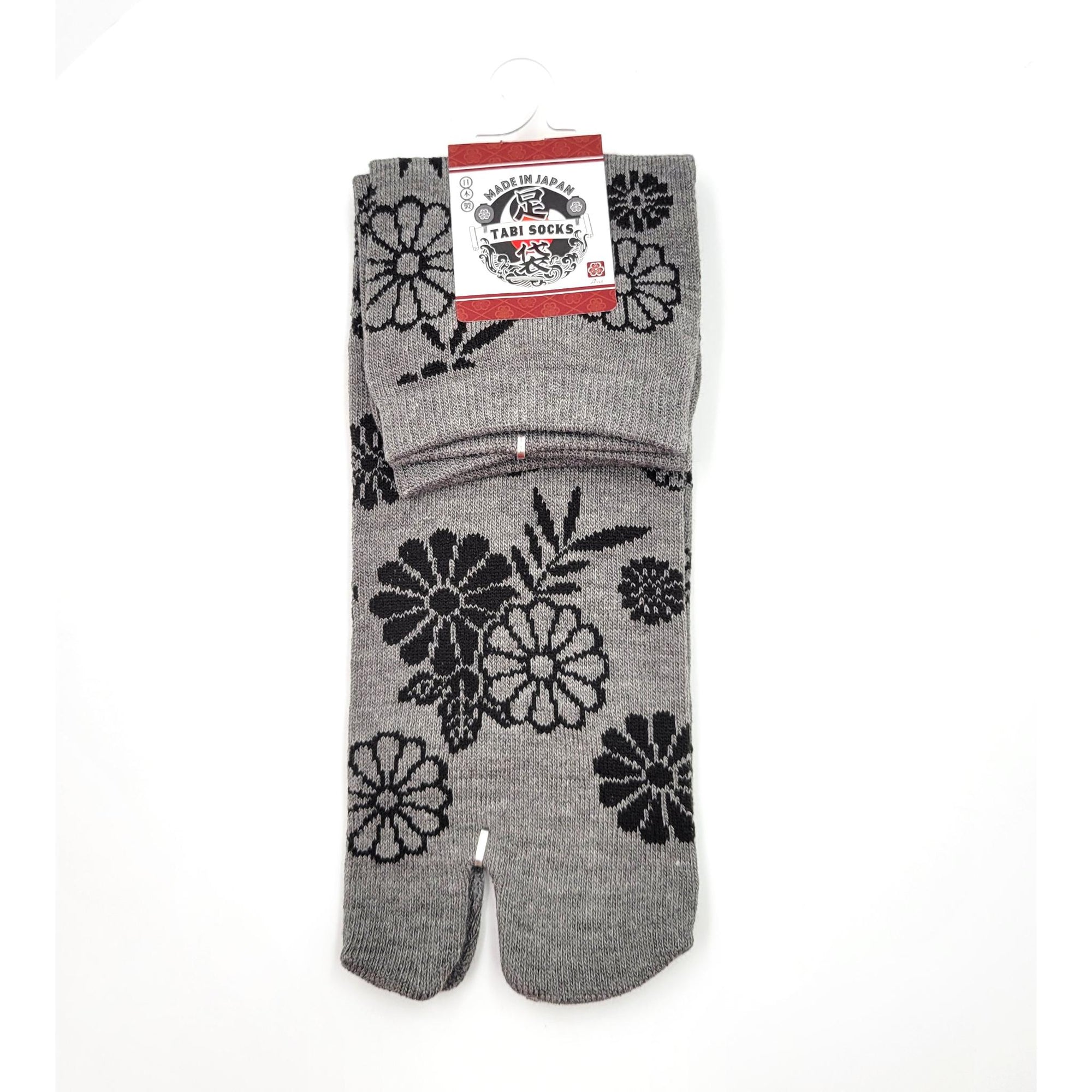 Chaussettes Japonaises Tabi - Motif Chrysanthème - Taille Eu34-40 -par lot de 6 paires