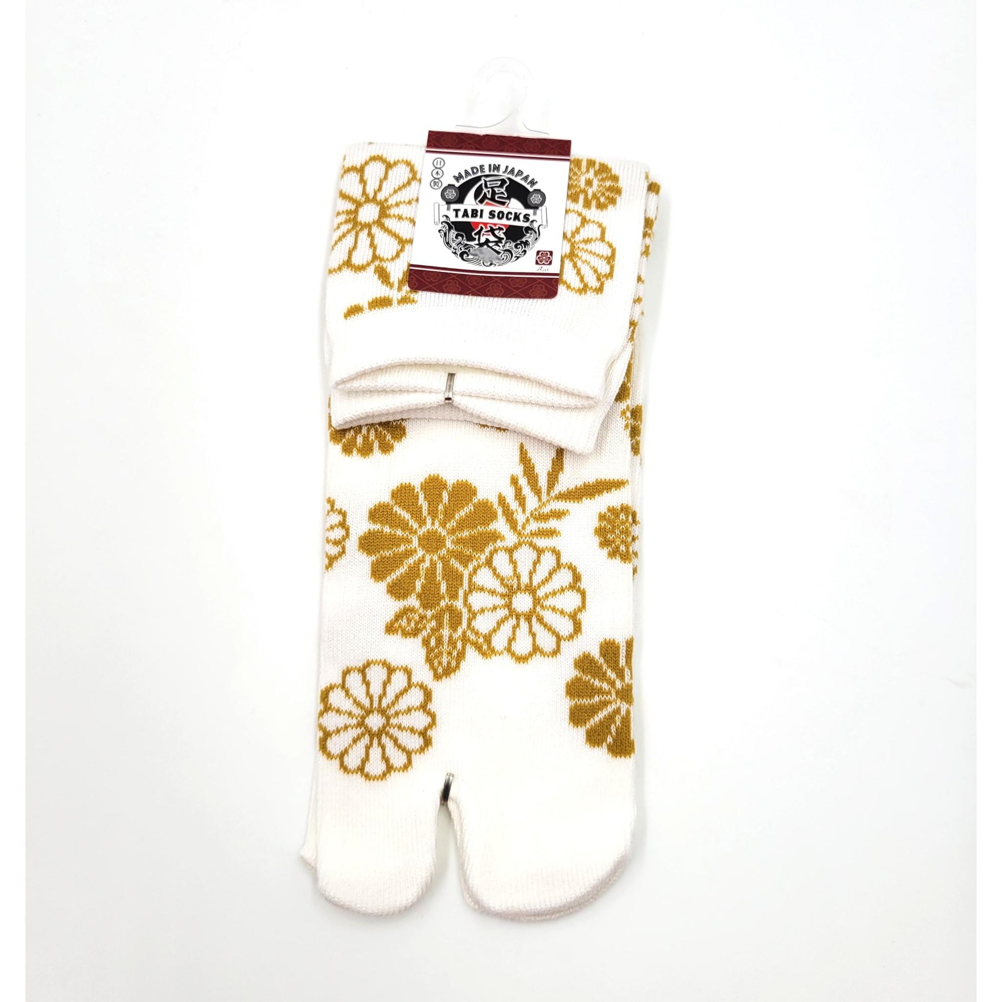 Chaussettes Japonaises Tabi - Motif Chrysanthème - Taille Eu34-40 -par lot de 6 paires