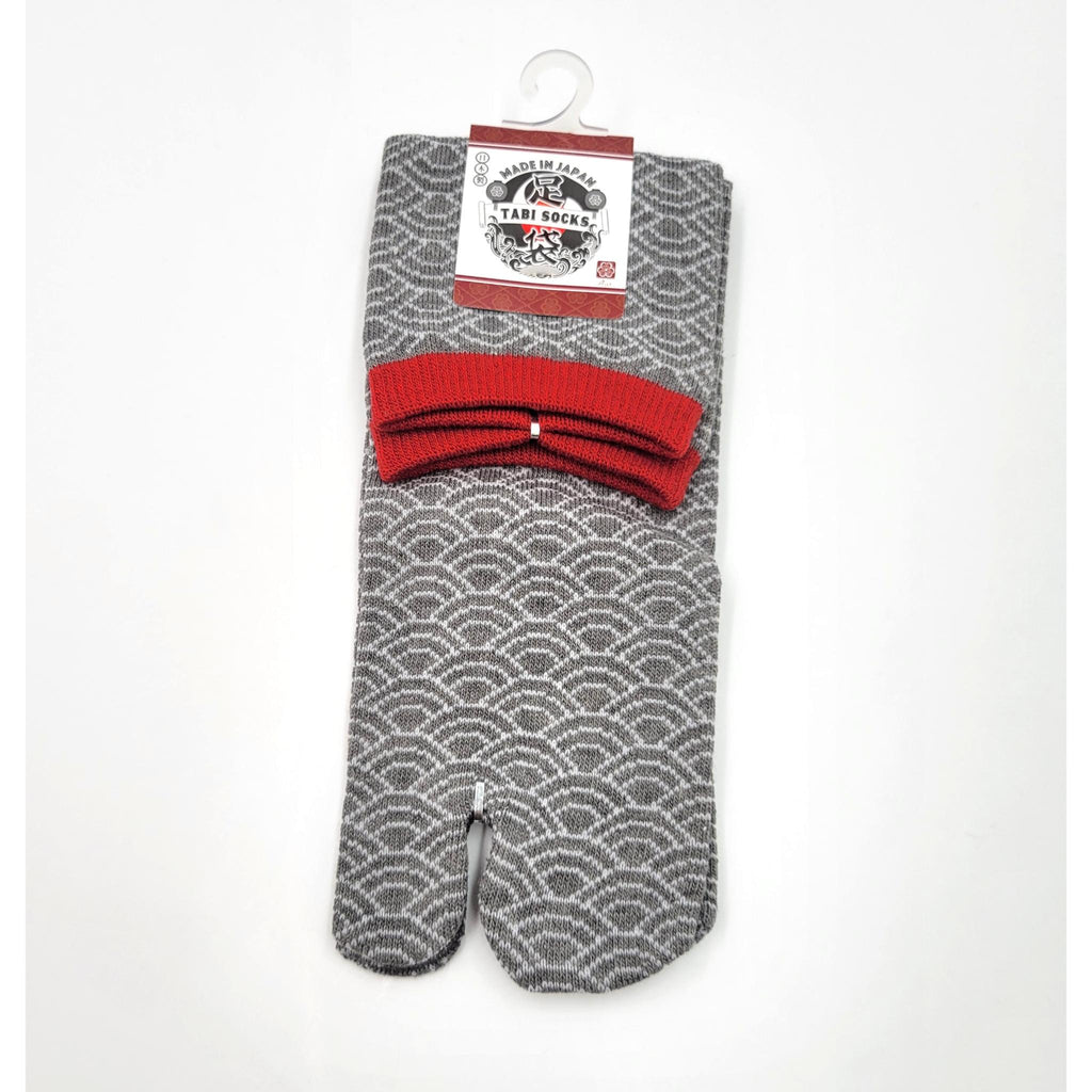 Chaussettes Japonaises Tabi - Motif Vague - Taille Eu34-40 -  par lot de 6 paires