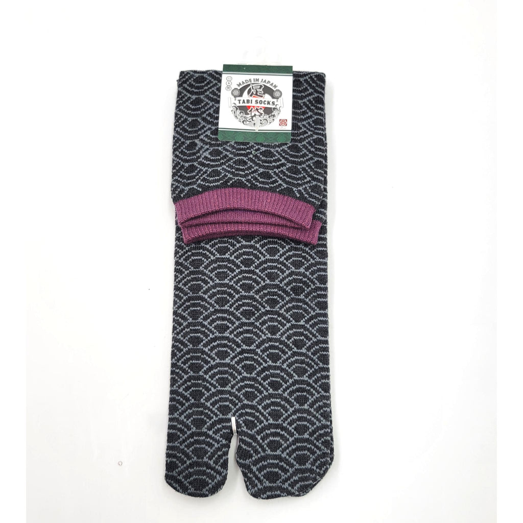 Chaussettes Japonaises Tabi - Motif Vague - Taille Eu40-45 -par lot de 6 paires