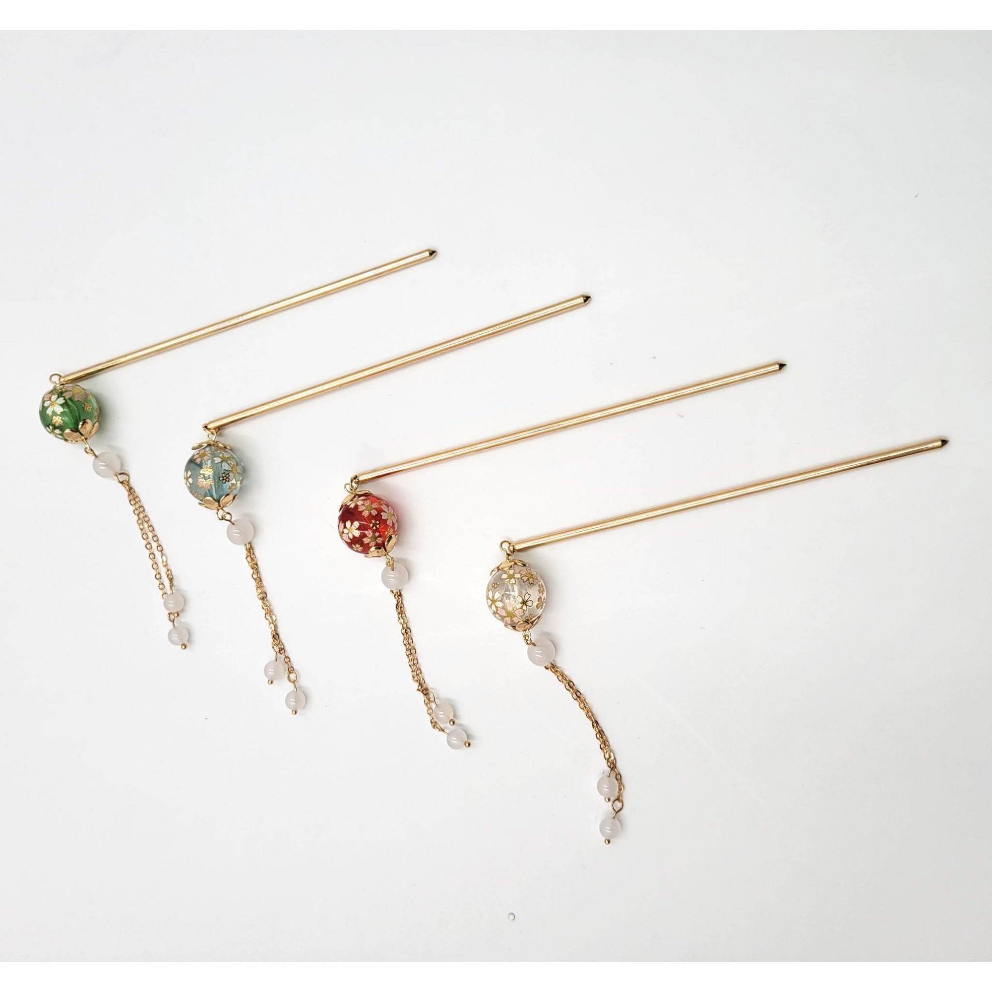 Pic à chignon japonais Kanzashi - Boule de verre