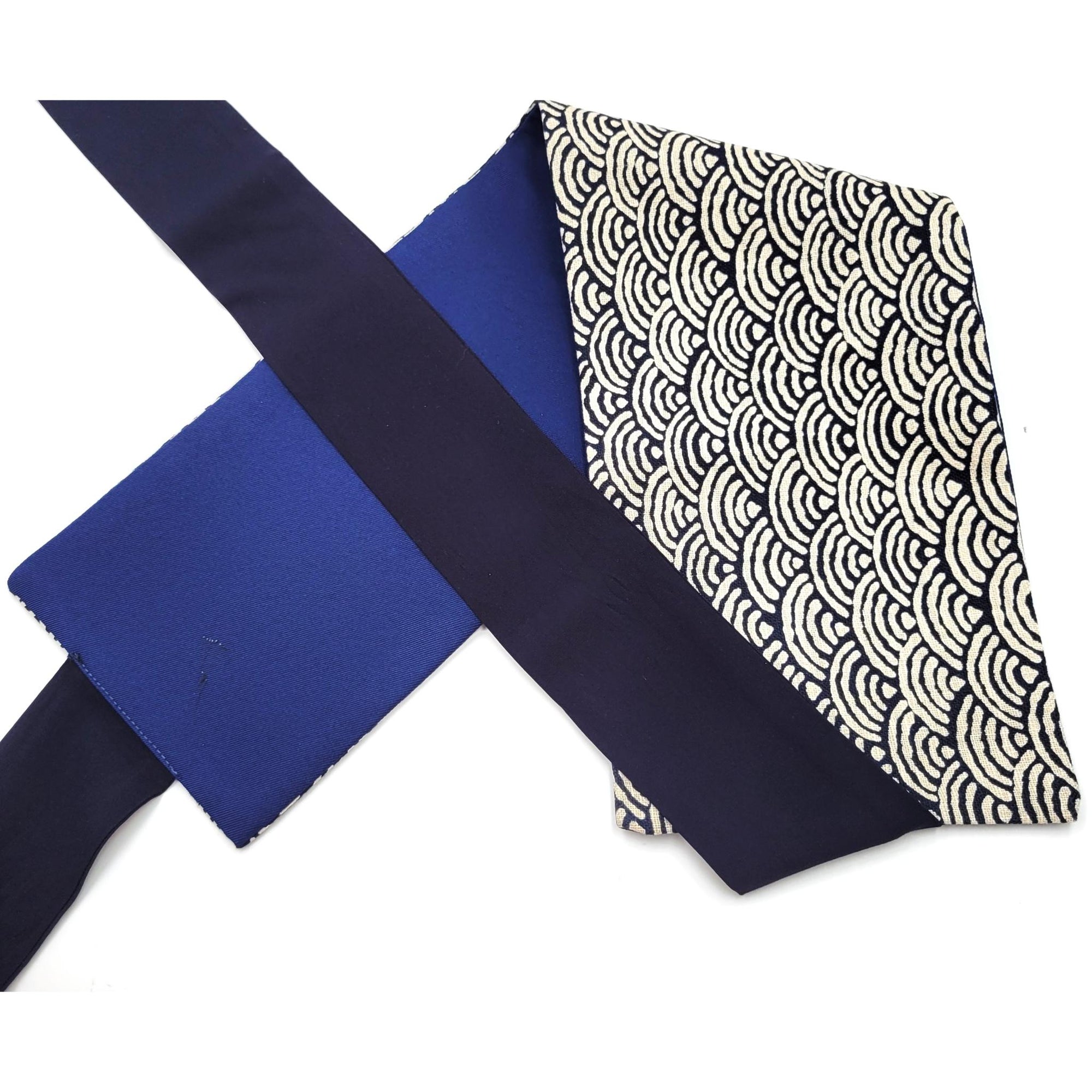 Ceinture réversible Musubi en coton - Vague Lot de 3