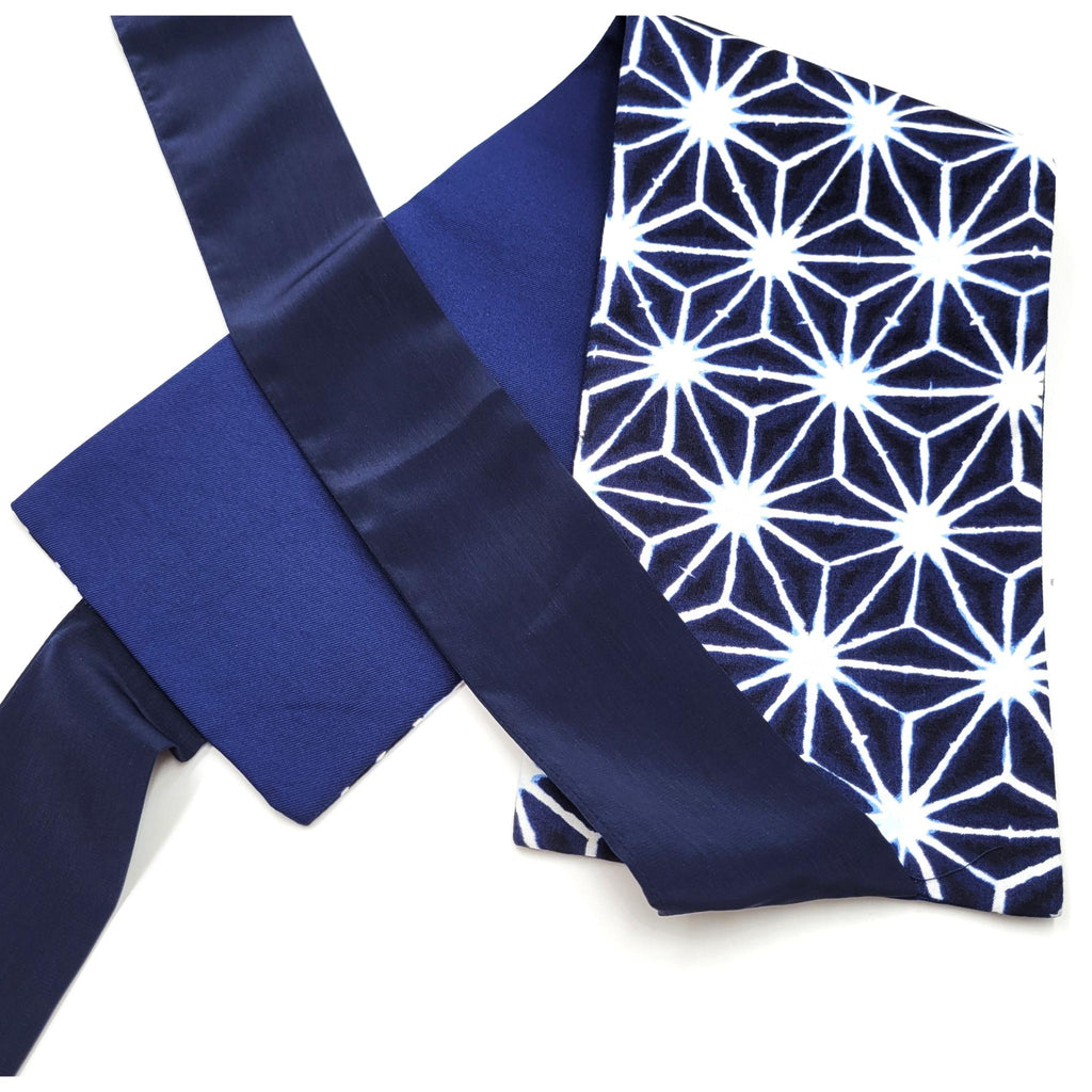 Ceinture réversible Musubi en coton - Asanoha Kasuri Lot de 3