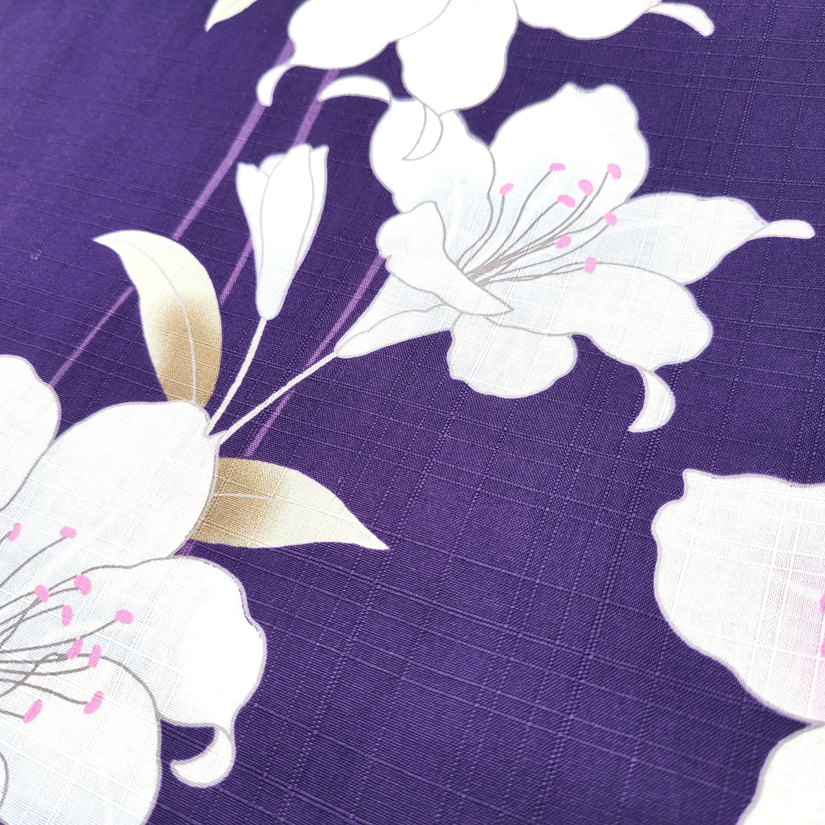 Yukata femme - Kimono japonais coton - Fleurs lys - Lot de 2