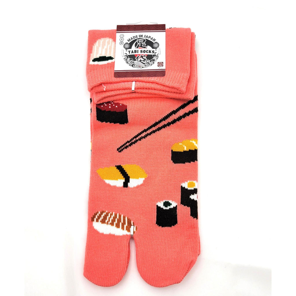 Chaussettes Japonaises Tabi - Motif Sushi coloré - Taille 34-40 -par lot de 6 paires