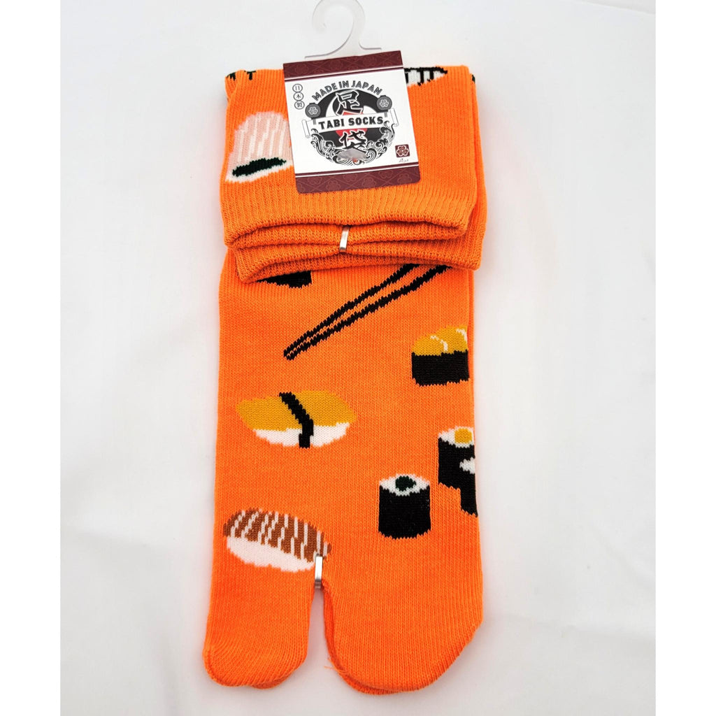 Chaussettes Japonaises Tabi - Motif Sushi coloré - Taille 34-40 -par lot de 6 paires