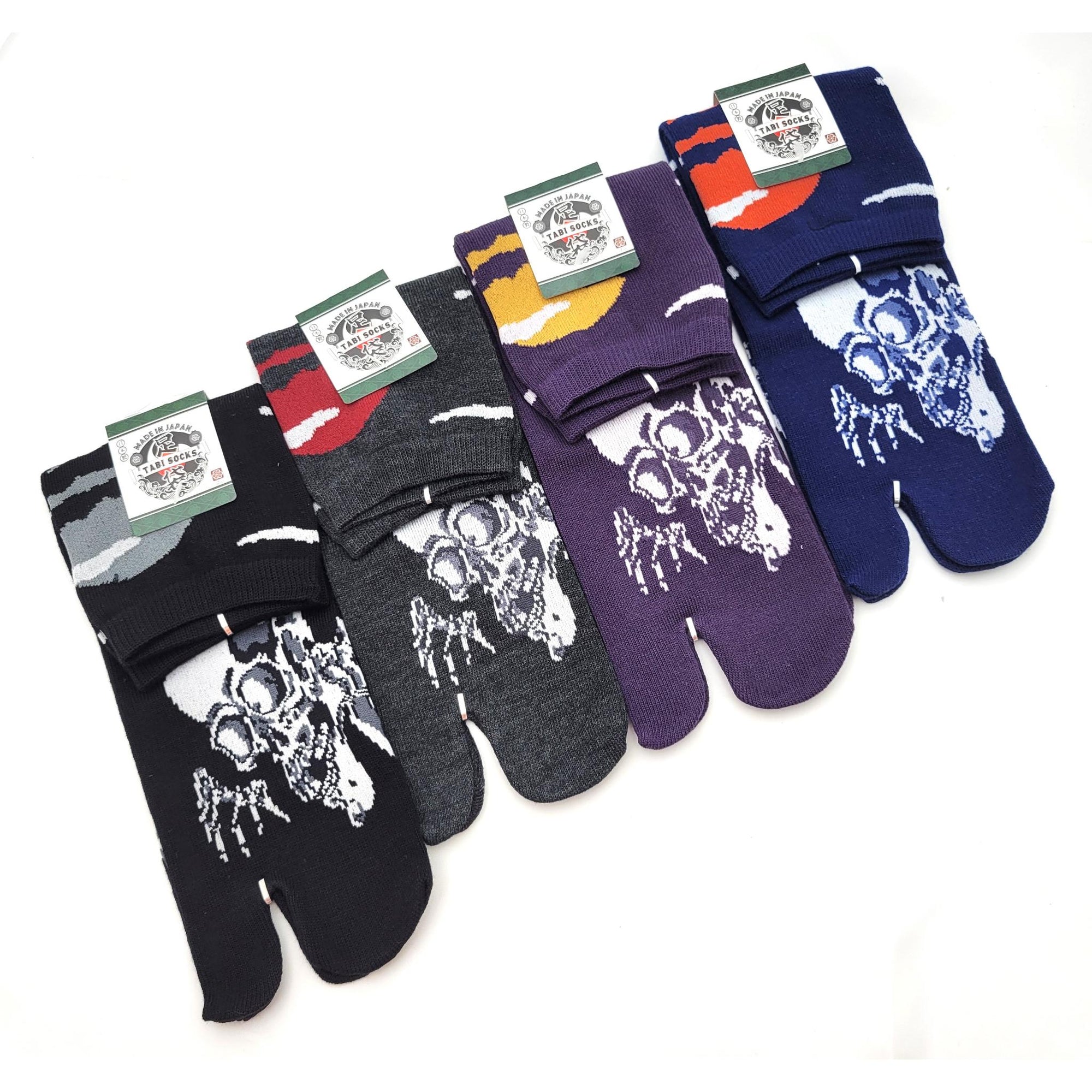 Chaussettes Japonaises Tabi - Motif Gasha Dokuro - Taille 40-45-par lot de 6 paires