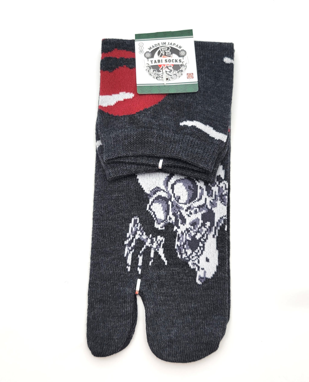 Chaussettes Japonaises Tabi - Motif Squelette- Taille Eu40-45 - par lot de 6 paires