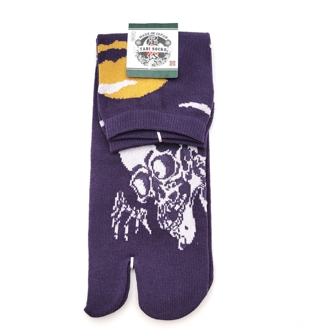 Chaussettes Japonaises Tabi - Motif Squelette- Taille Eu40-45 - par lot de 6 paires