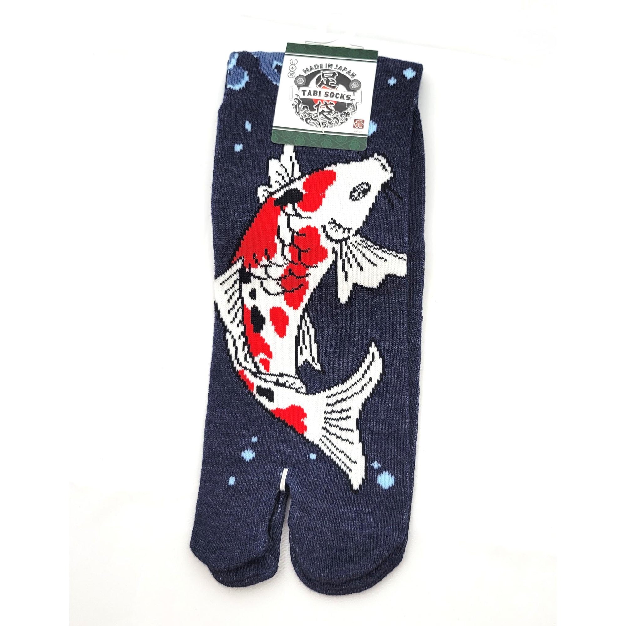 Chaussettes Japonaises Tabi - Motif KOI Carpe - Taille Eu40-45 - par lot de 6 paires