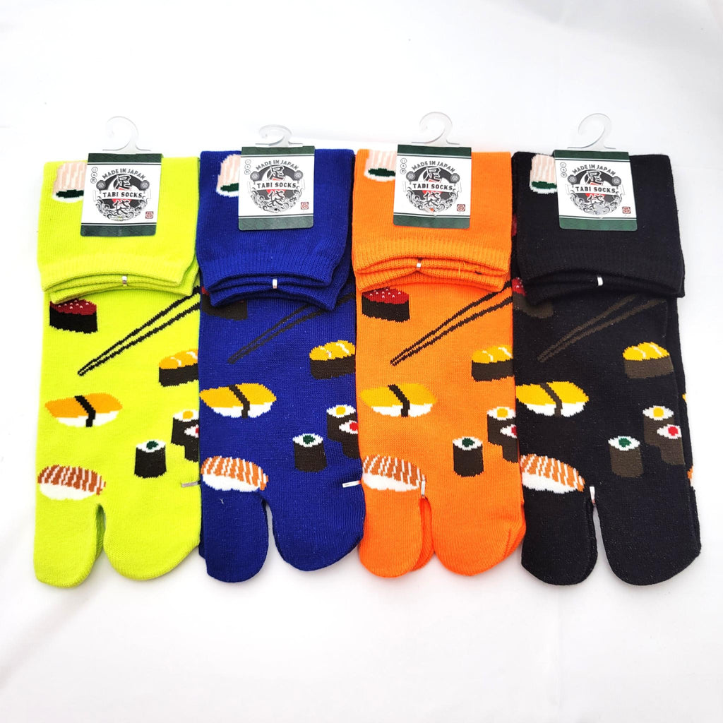 Chaussettes Japonaises Tabi - Motif Sushi - Taille Eu40-45 - Lot 6
