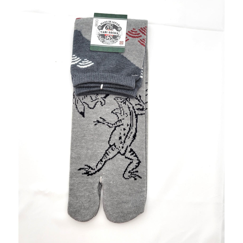 Chaussettes Japonaises Tabi en Coton - Motif Grenouille style estampe -Taille 40-45 -par lot de 6 paires