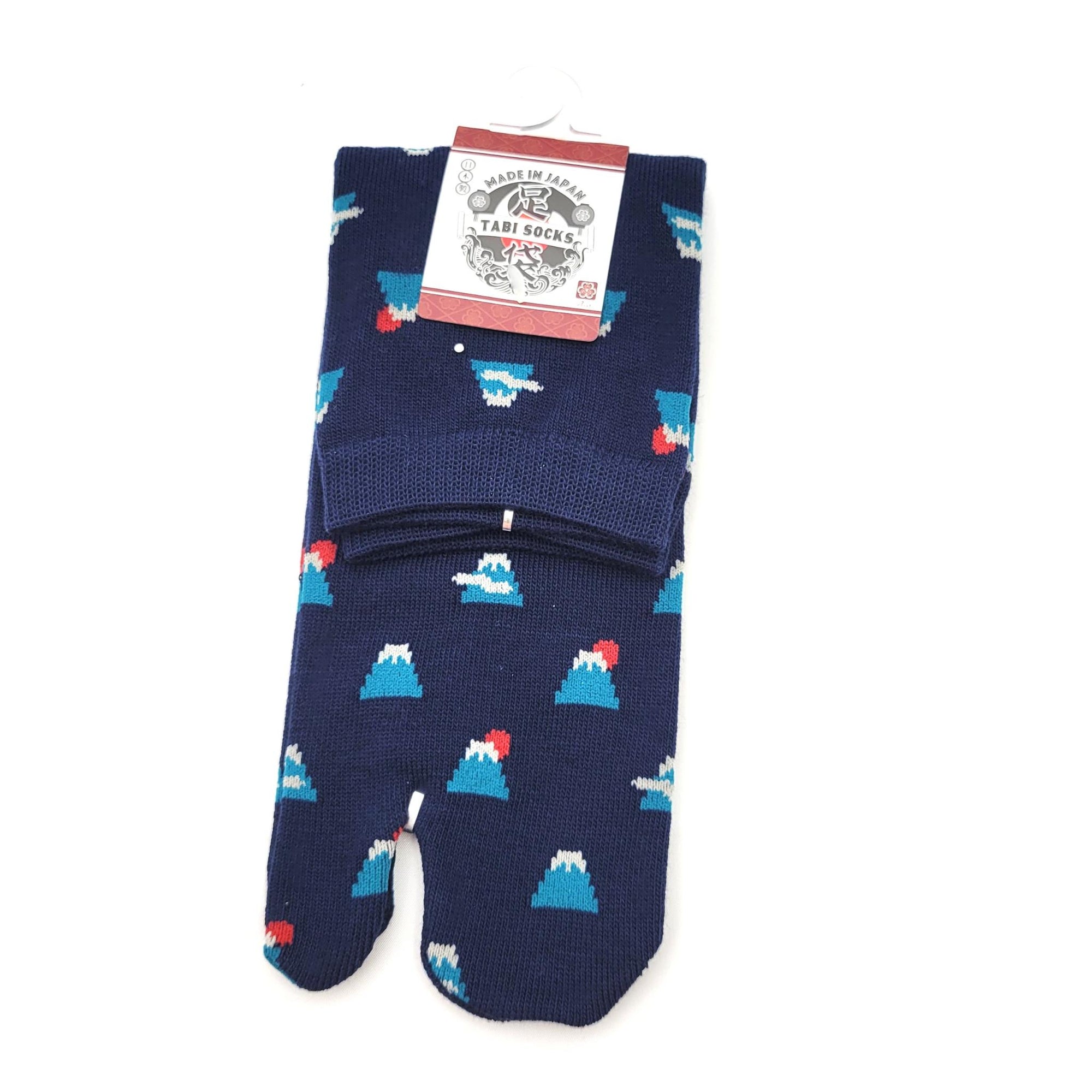Chaussettes Japonaises Tabi en Coton - Motif Petit Mont Fuji - Taille 34-40-par lot de 6 paires