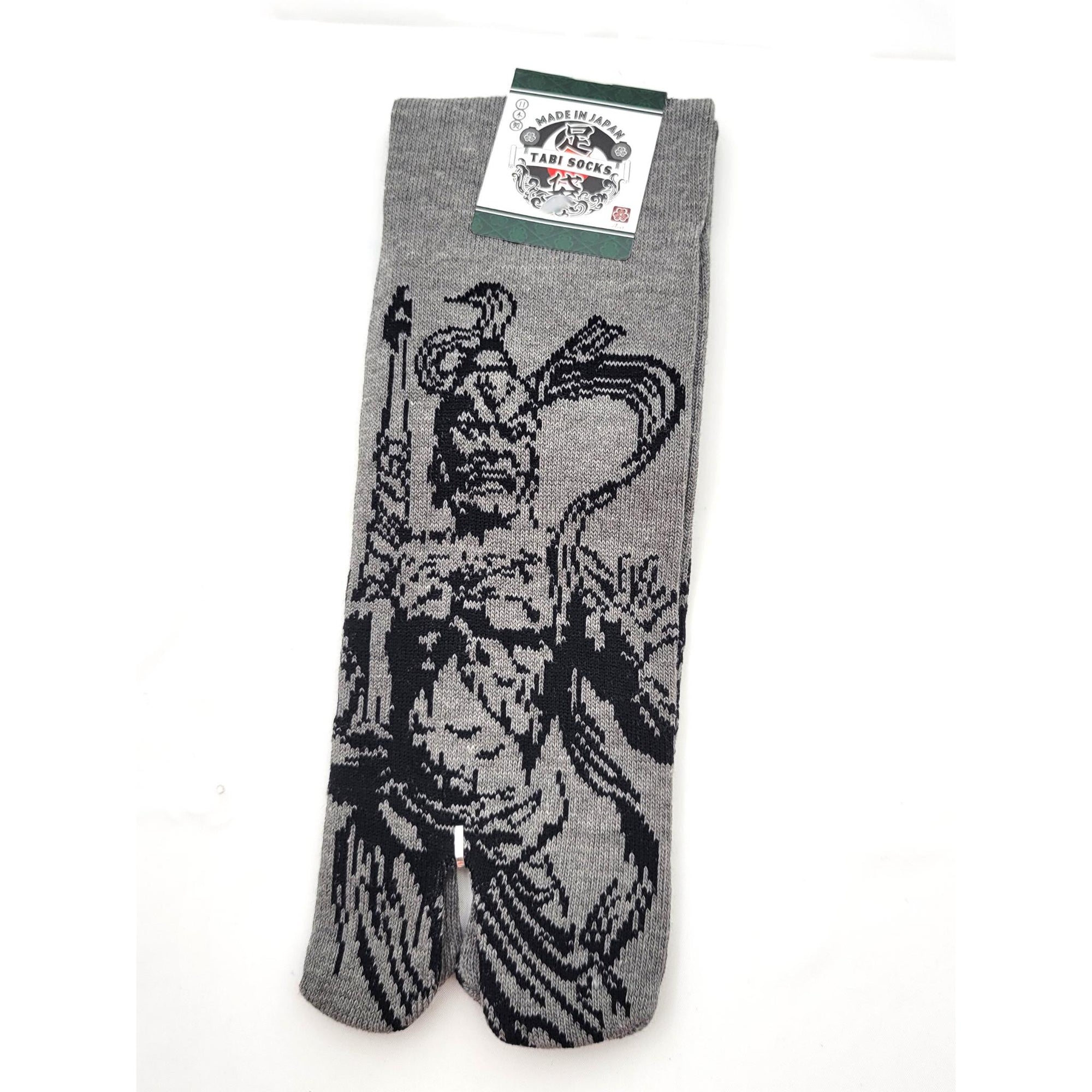 Chaussettes Japonaises Tabi - Motif les Niō (divinités gardiennes du bouddhisme)- Taille Eu40-45 - par lot de 6 paires