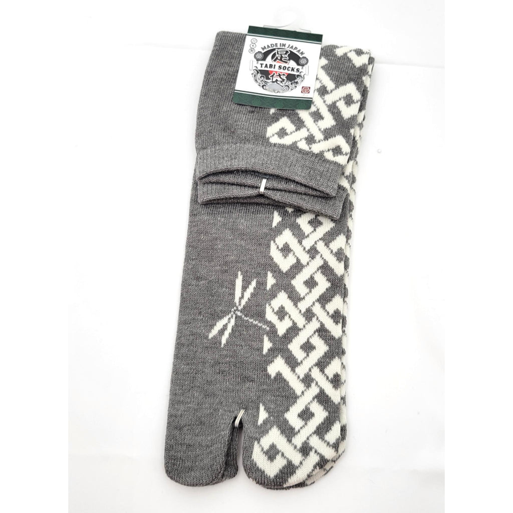 Chaussettes Japonaises Tabi - Motif Tonbo libellule　- Taille Eu 40-45 - par lot de 6 paires