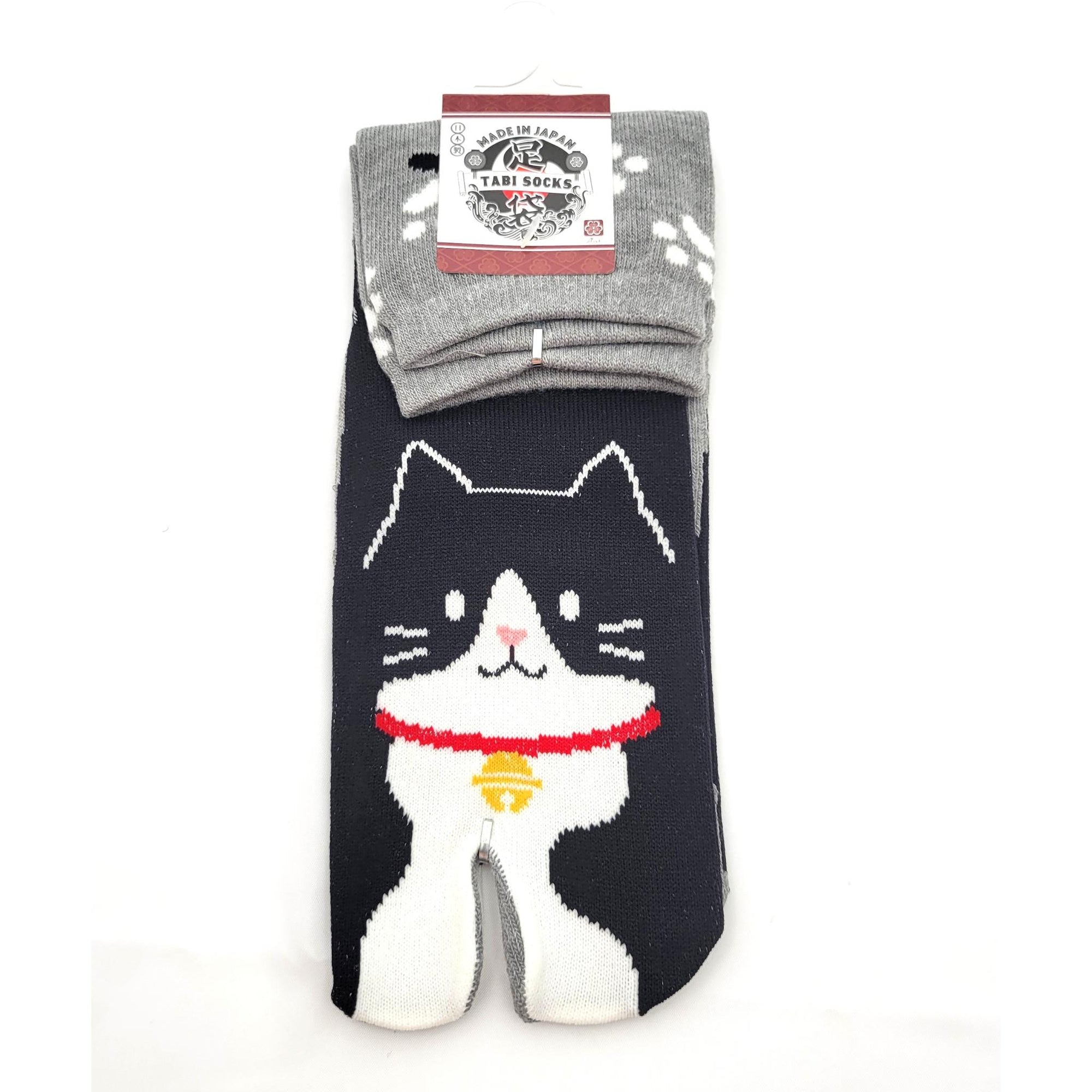 Chaussettes Japonaises Tabi - Motif Neko Chat  Taille Eu34-40 - par lot de 6 paires