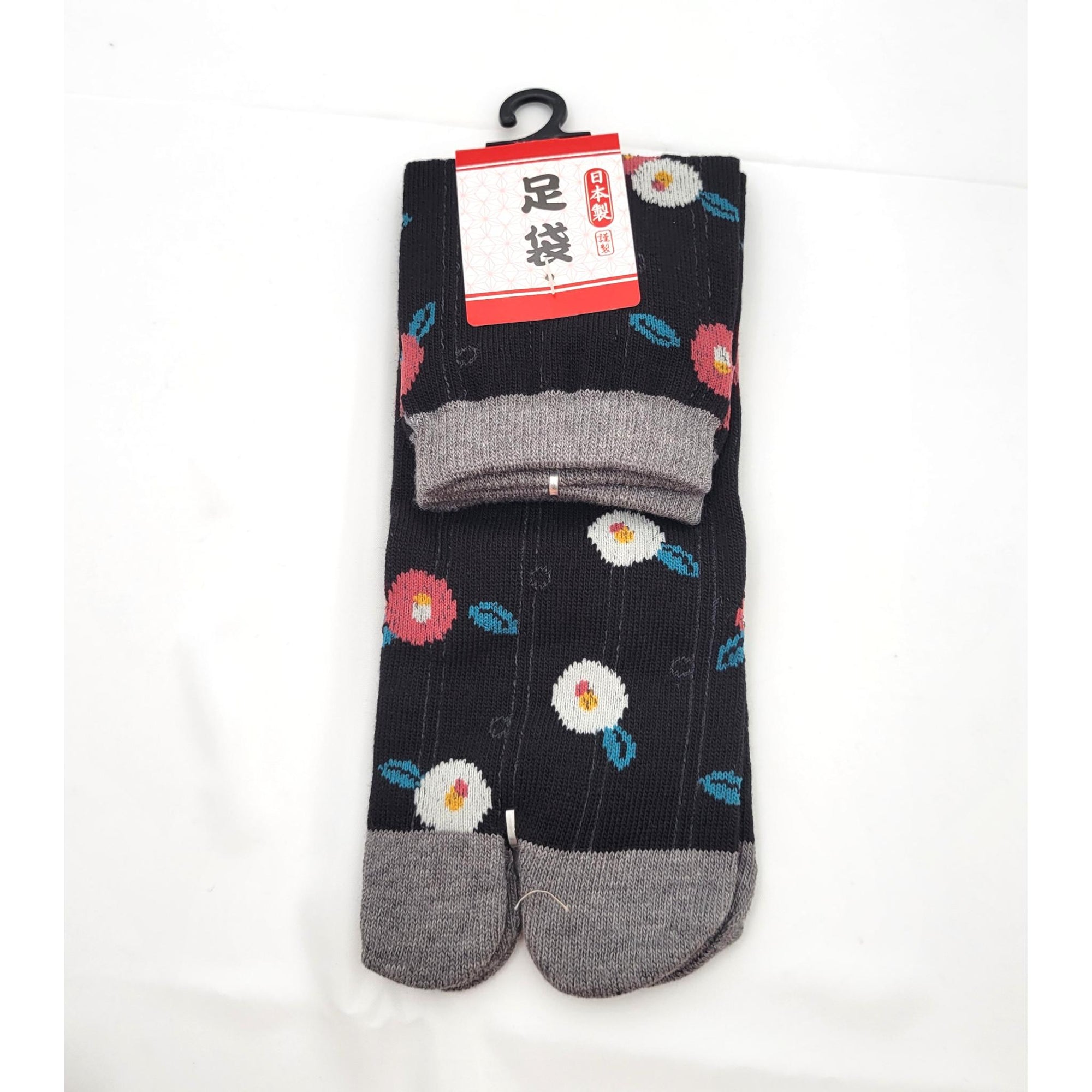 Chaussettes Japonaises Tabi - Motif Tsubaki - Taille Eu34-40 -par lot de 6 paires