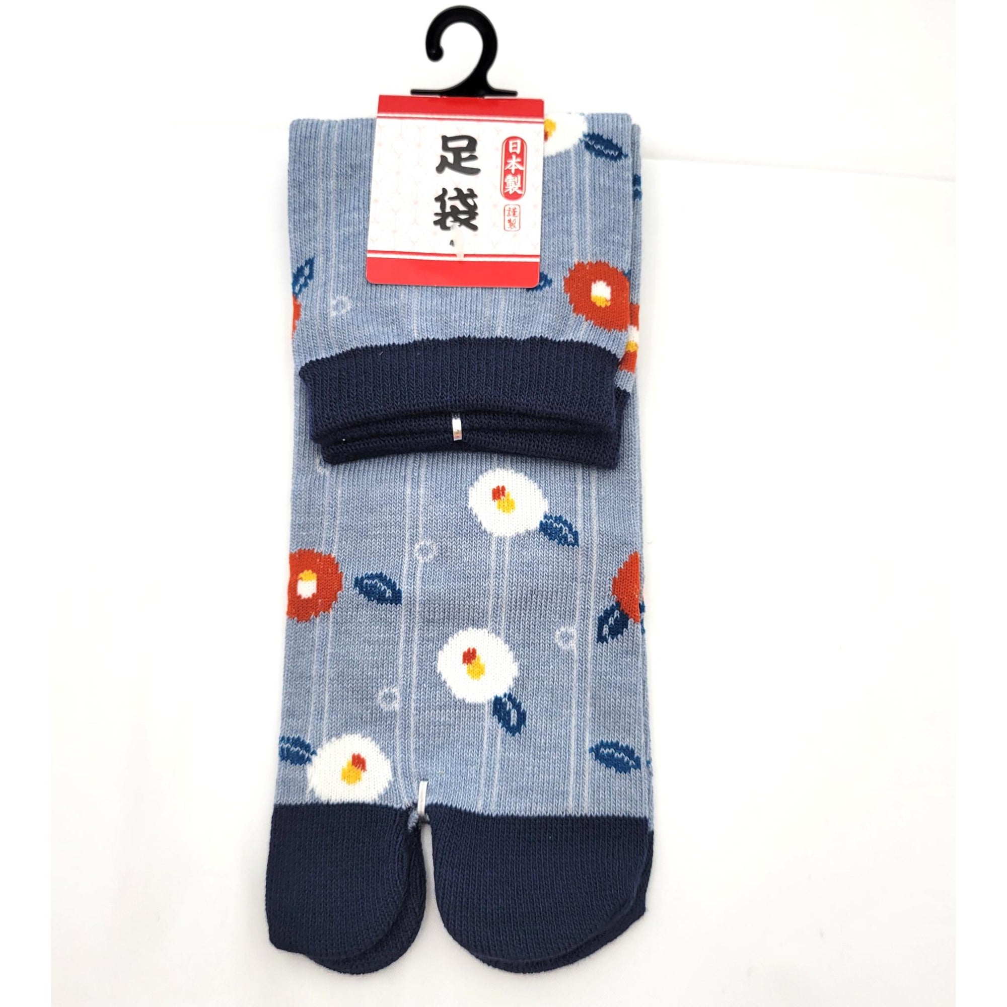 Chaussettes Japonaises Tabi - Motif Fleurs de Pruniers - Taille 34-40 -par lot de 6 paires