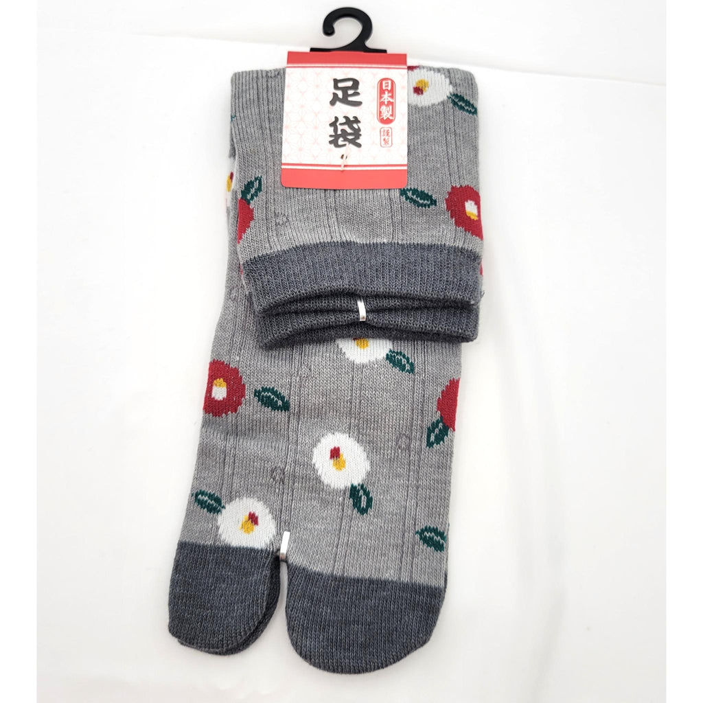 Chaussettes Japonaises Tabi - Motif Fleurs de Pruniers - Taille 34-40 -par lot de 6 paires