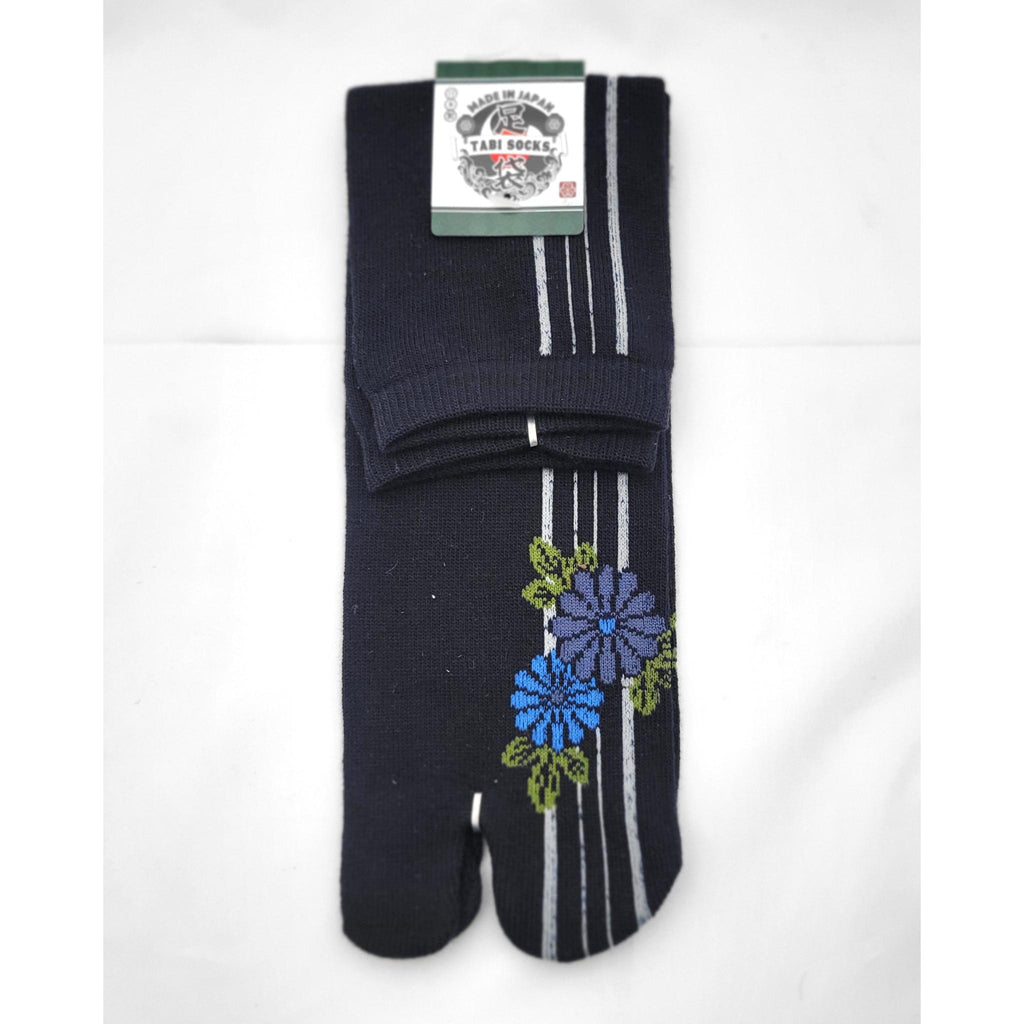 Chaussettes Japonaises Tabi - Motif Kiku Chrysanthème- Taille Eu 40-45 -par lot de 6 paires