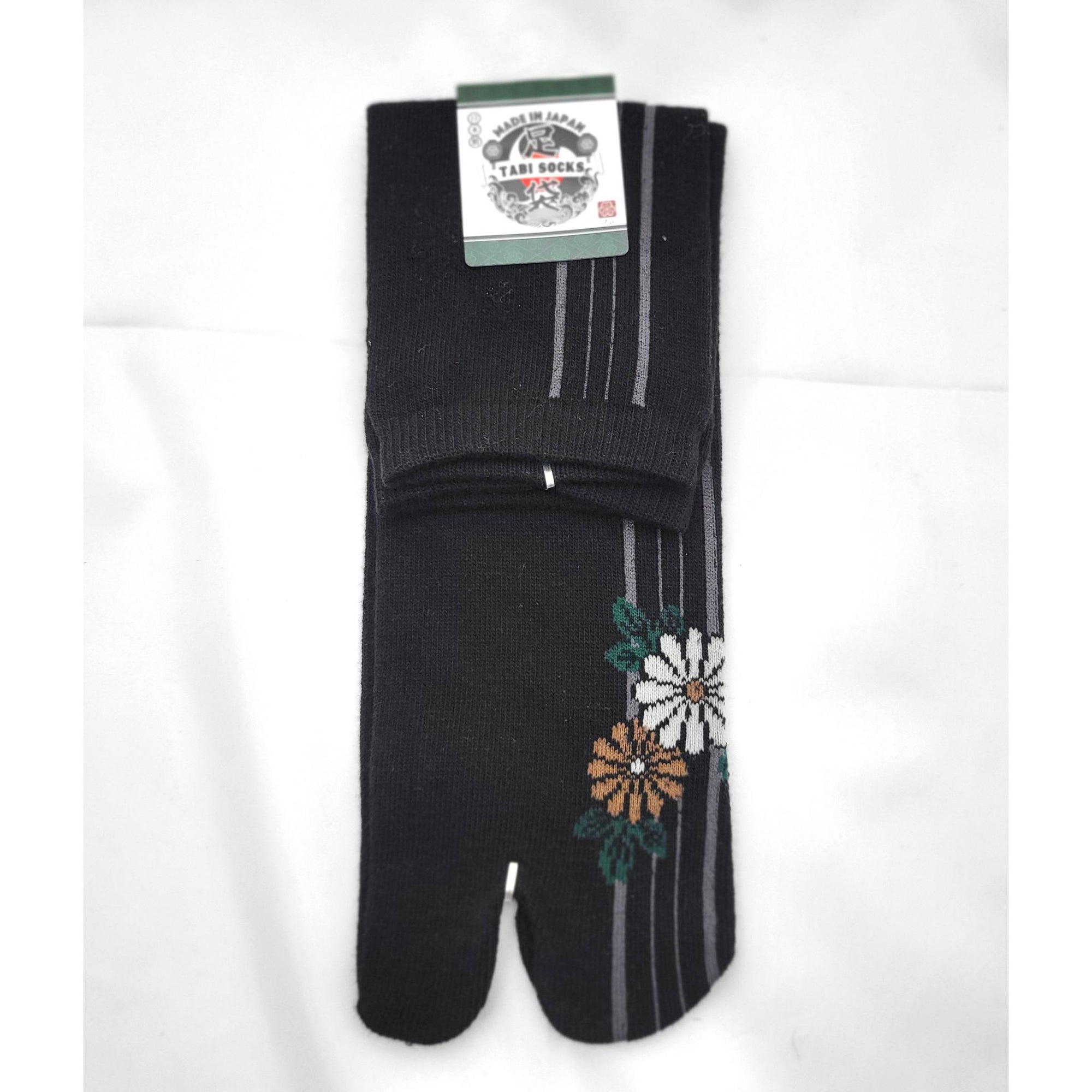 Chaussettes Japonaises Tabi - Motif Kiku Chrysanthème- Taille Eu 40-45 -par lot de 6 paires