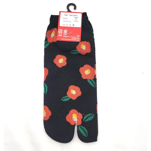 Chaussettes Japonaises Tabi - Motif Botan  Taille Eu34-40 - par lot de 6 paires