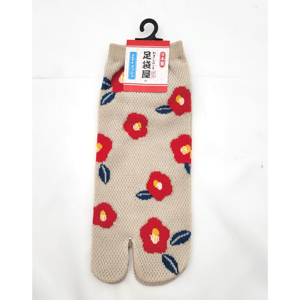 Chaussettes Japonaises Tabi - Motif Botan  Taille Eu34-40 - par lot de 6 paires