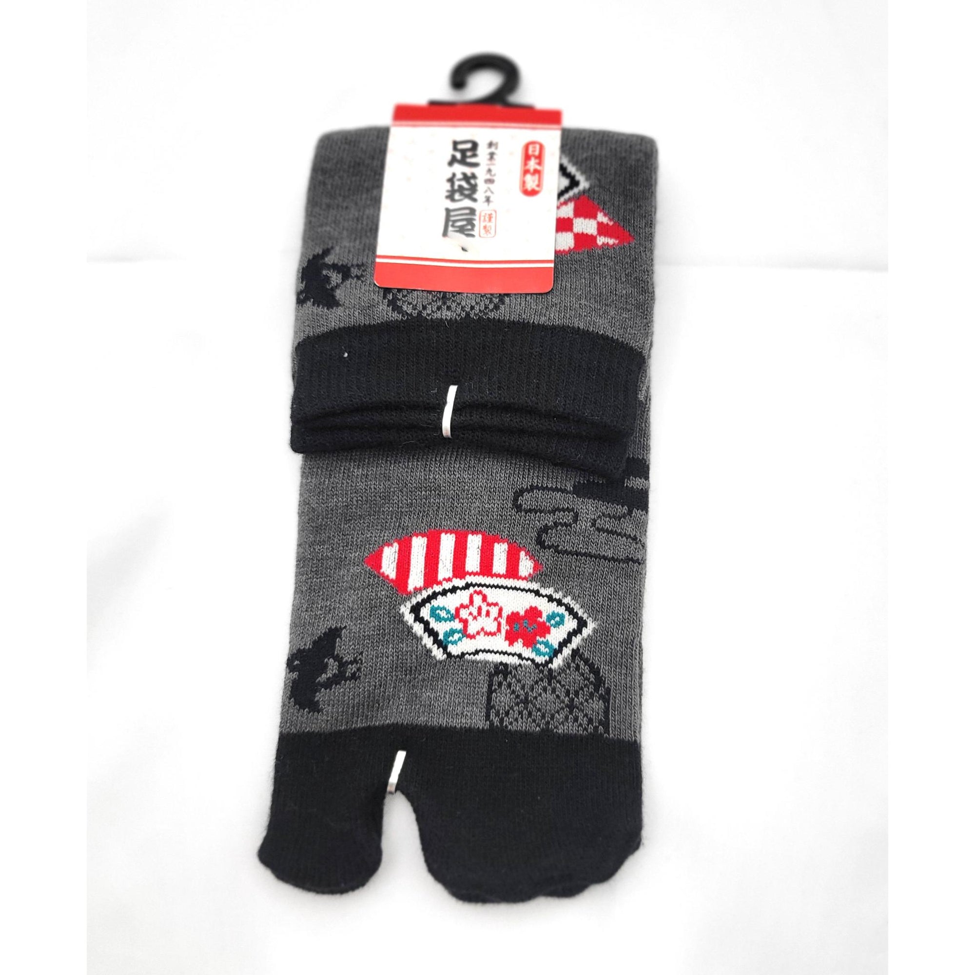 Chaussettes Japonaises Tabi - Motif Sensu Eventail - Taille Eu34-40 - par lot de 6 paires