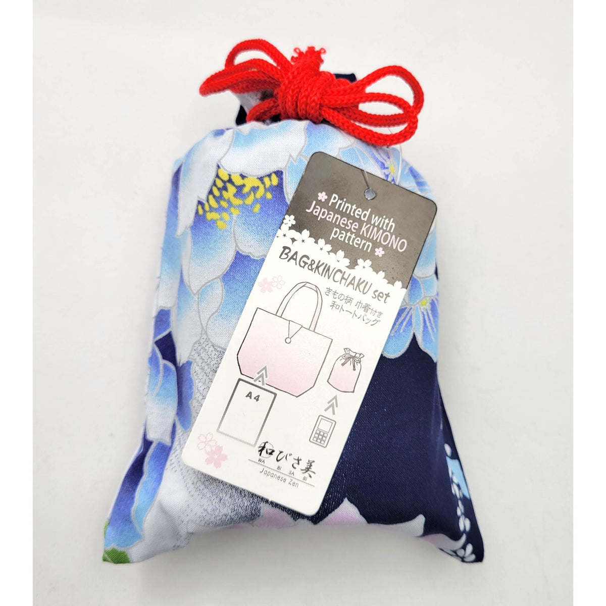 ECO TOTE BAG KIMONO KINCHAKU LOT de 3