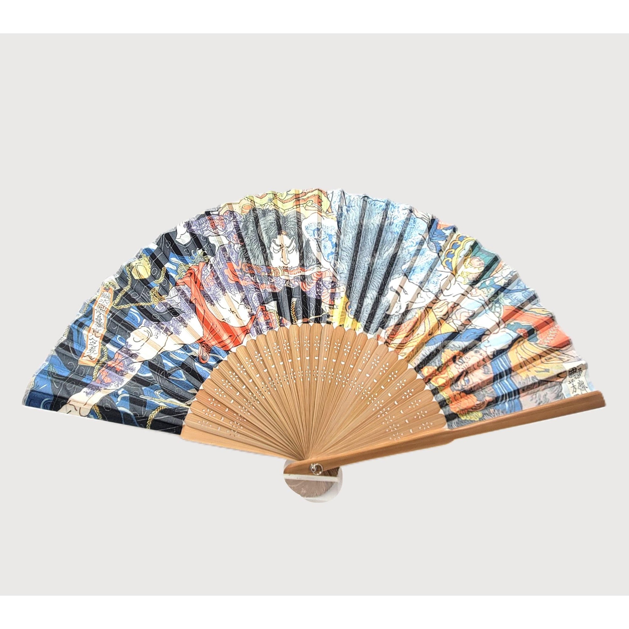 Collection Eventail AOI - Motif UKIYOE Japonais Kuniyoshi Heroes et Skelton Lot de 5