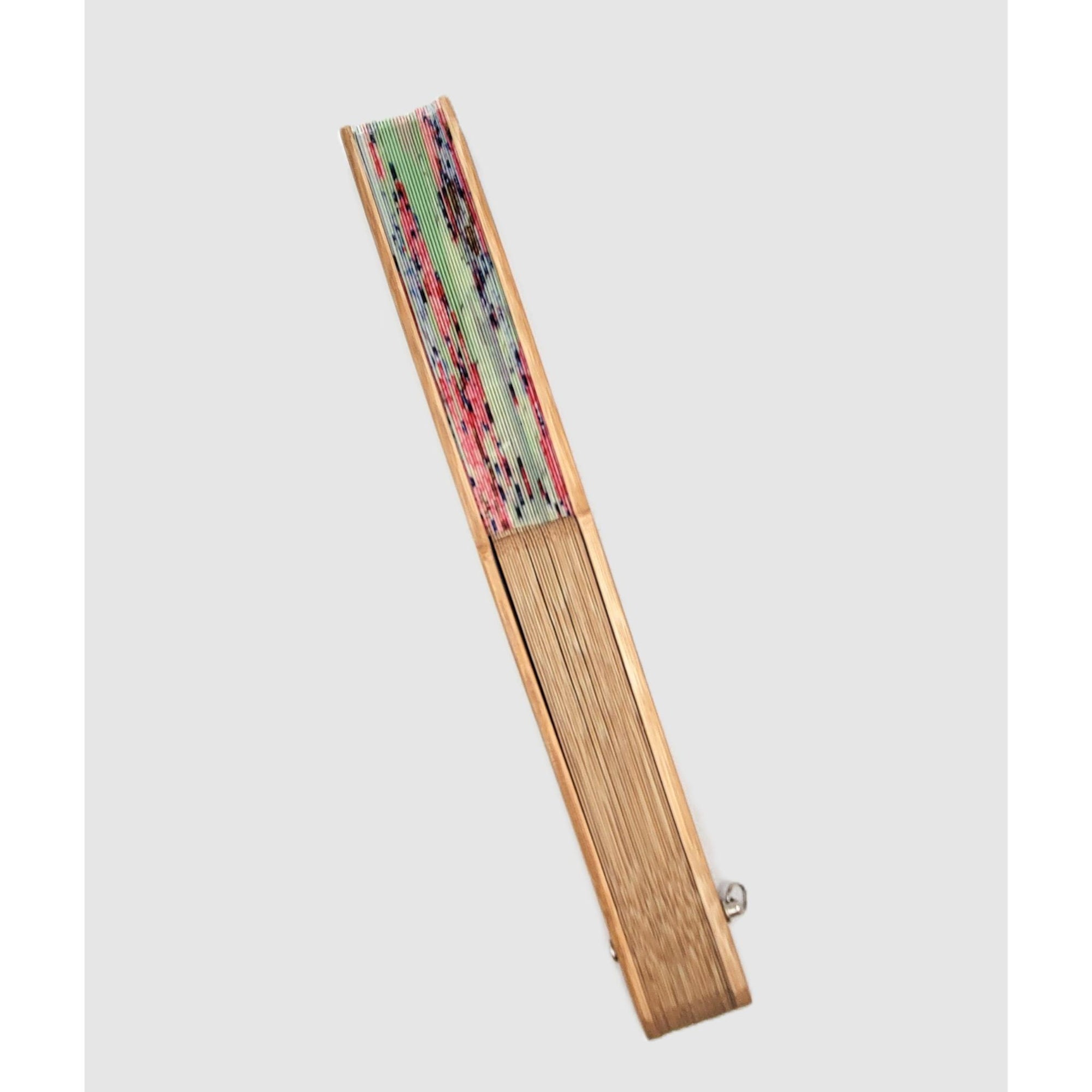 Collection Eventail AOI - Motif UKIYOE Japonais HOKISAI　Mont Fuji aux cerisiers en fleurs et hortensias　Lot de  5