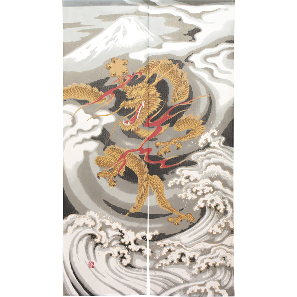 Japanese Noren Curtain - Five-Clawed Dragon