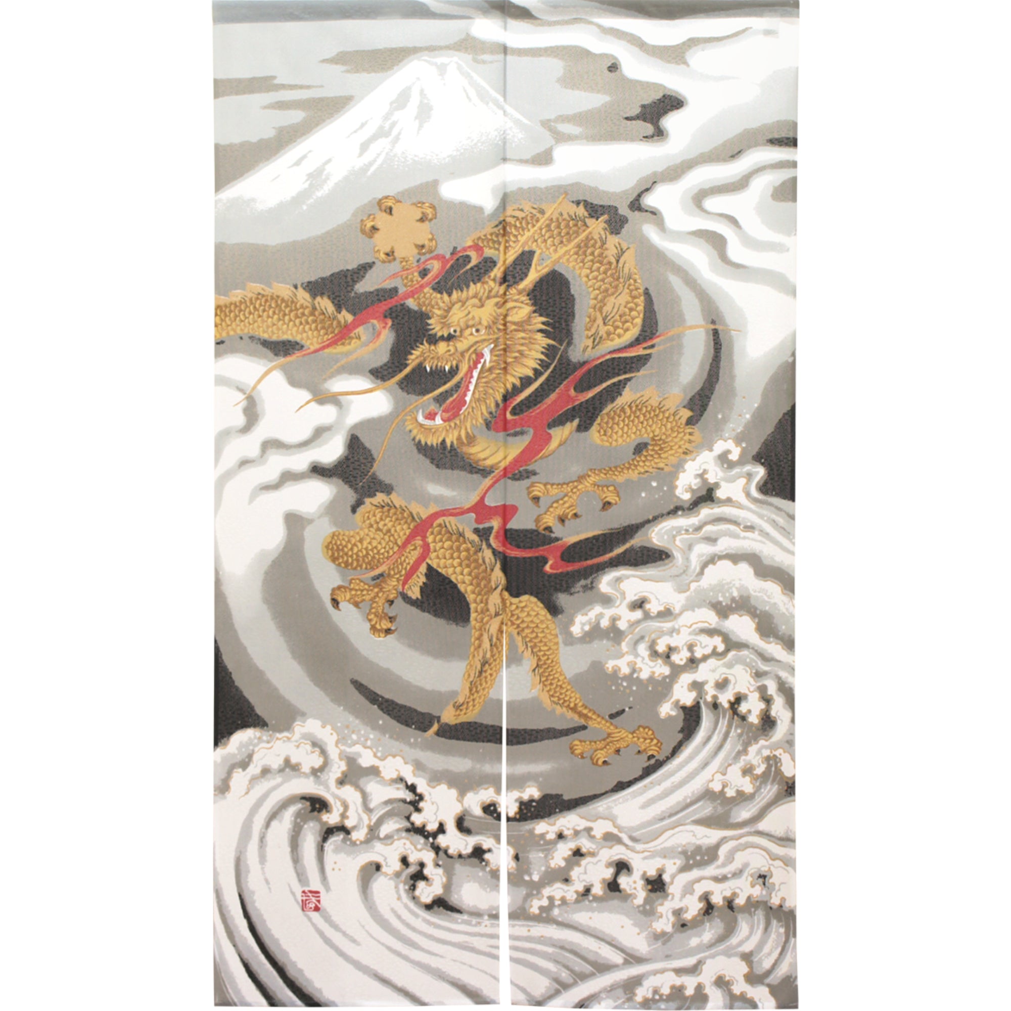 Japanese Noren Curtain - Five-Clawed Dragon