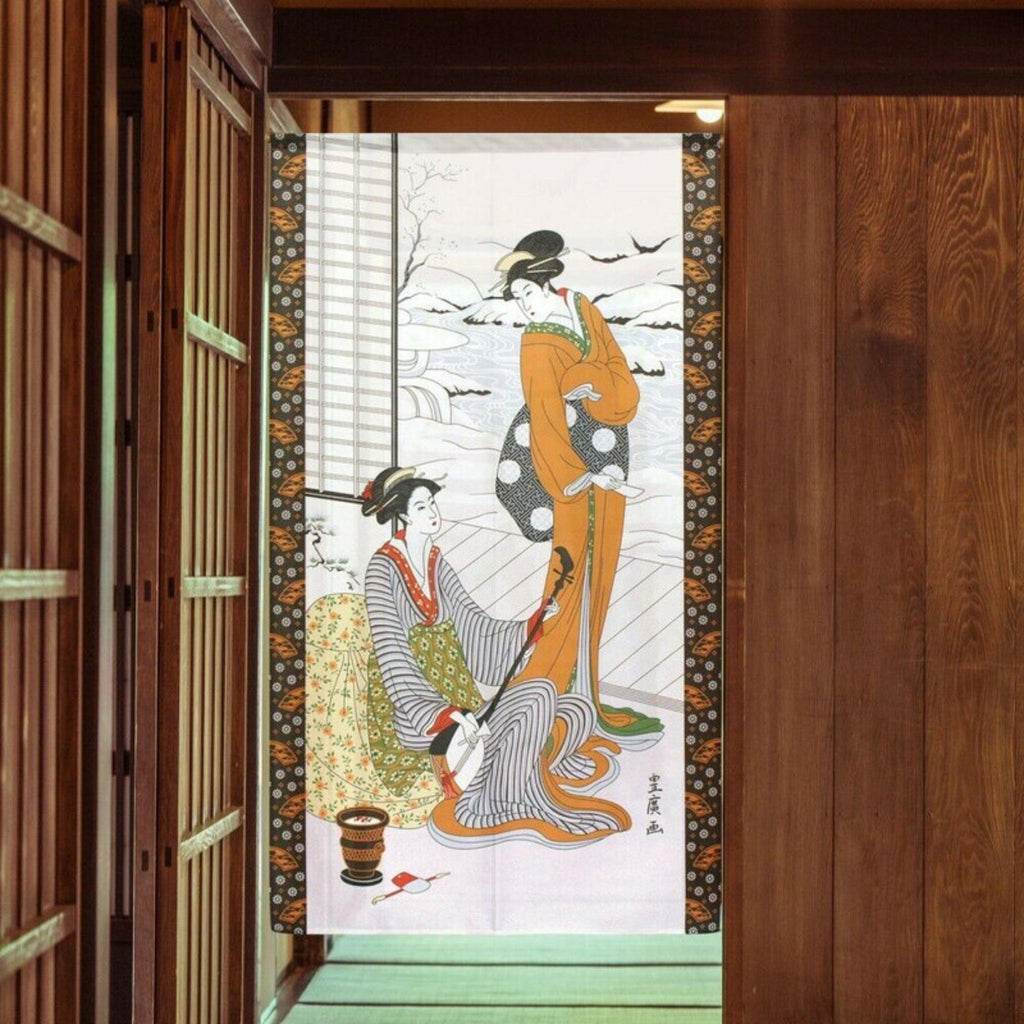 Noren Japanese door curtains SHAMISEN pattern